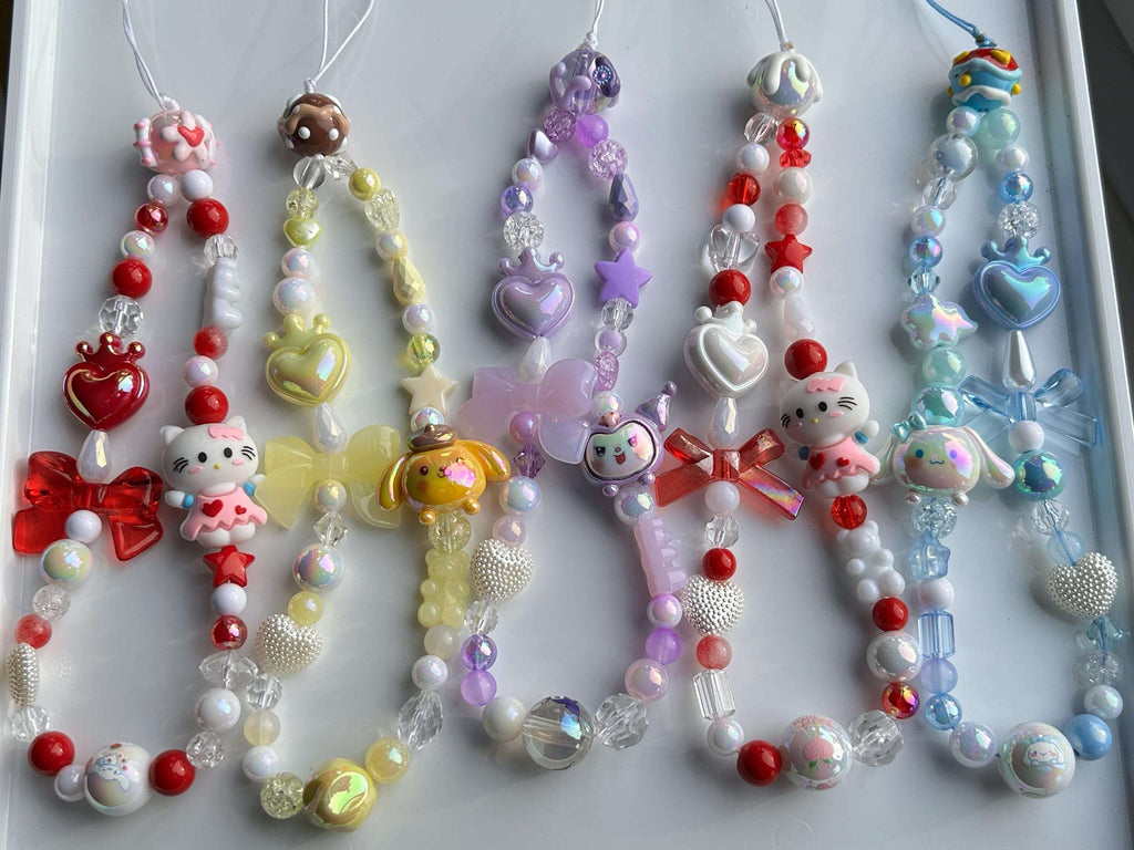 HANDMADE Cute Sanrio Inspired Queen of Hearts Phone Charms