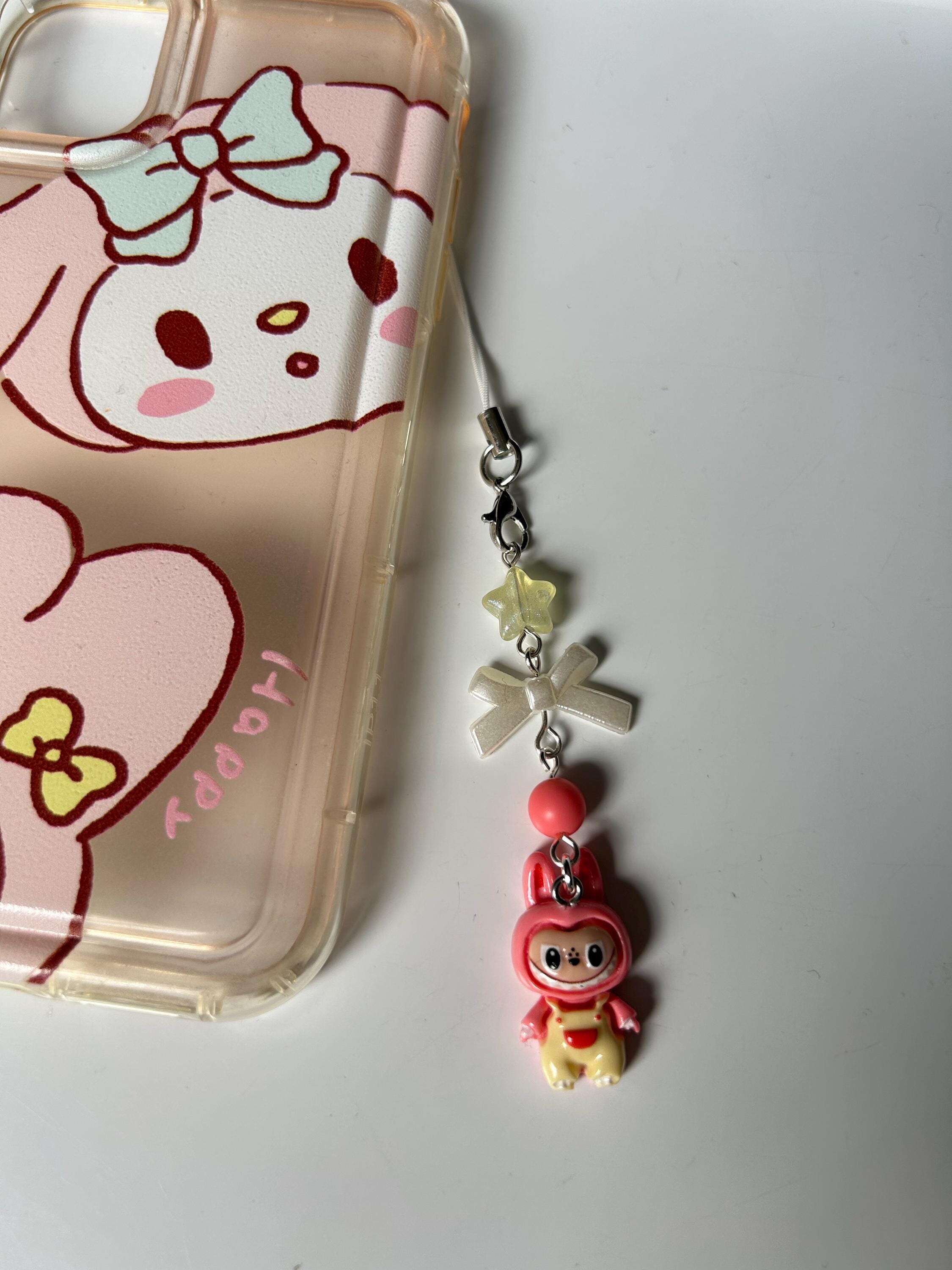HANDMADE Cute Monsters Themed Phone Charm Yellow Overall