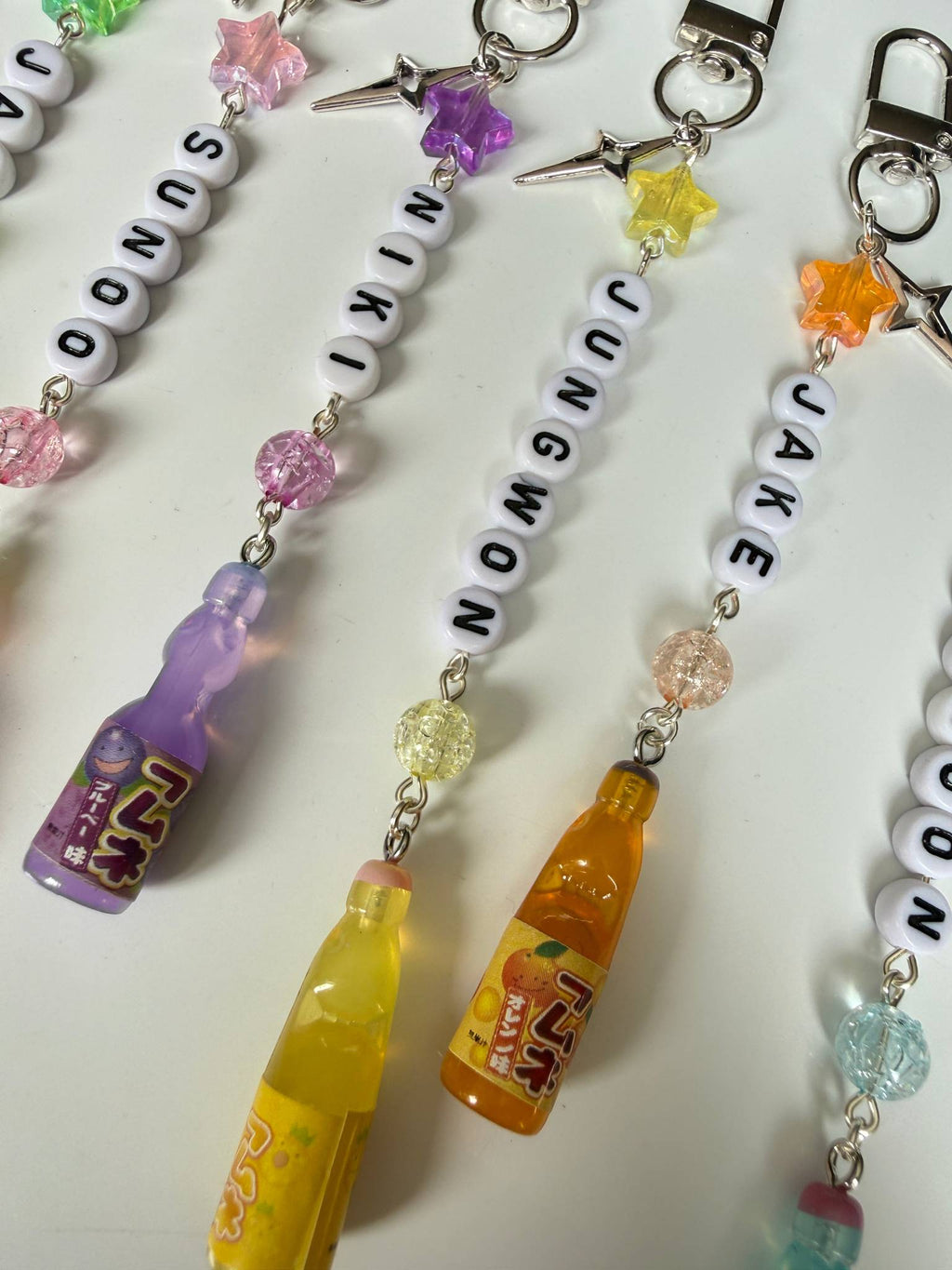 ENHYPEN Ramune Name Keychain – Fan Made K-Pop Charm Beadsbylillixx