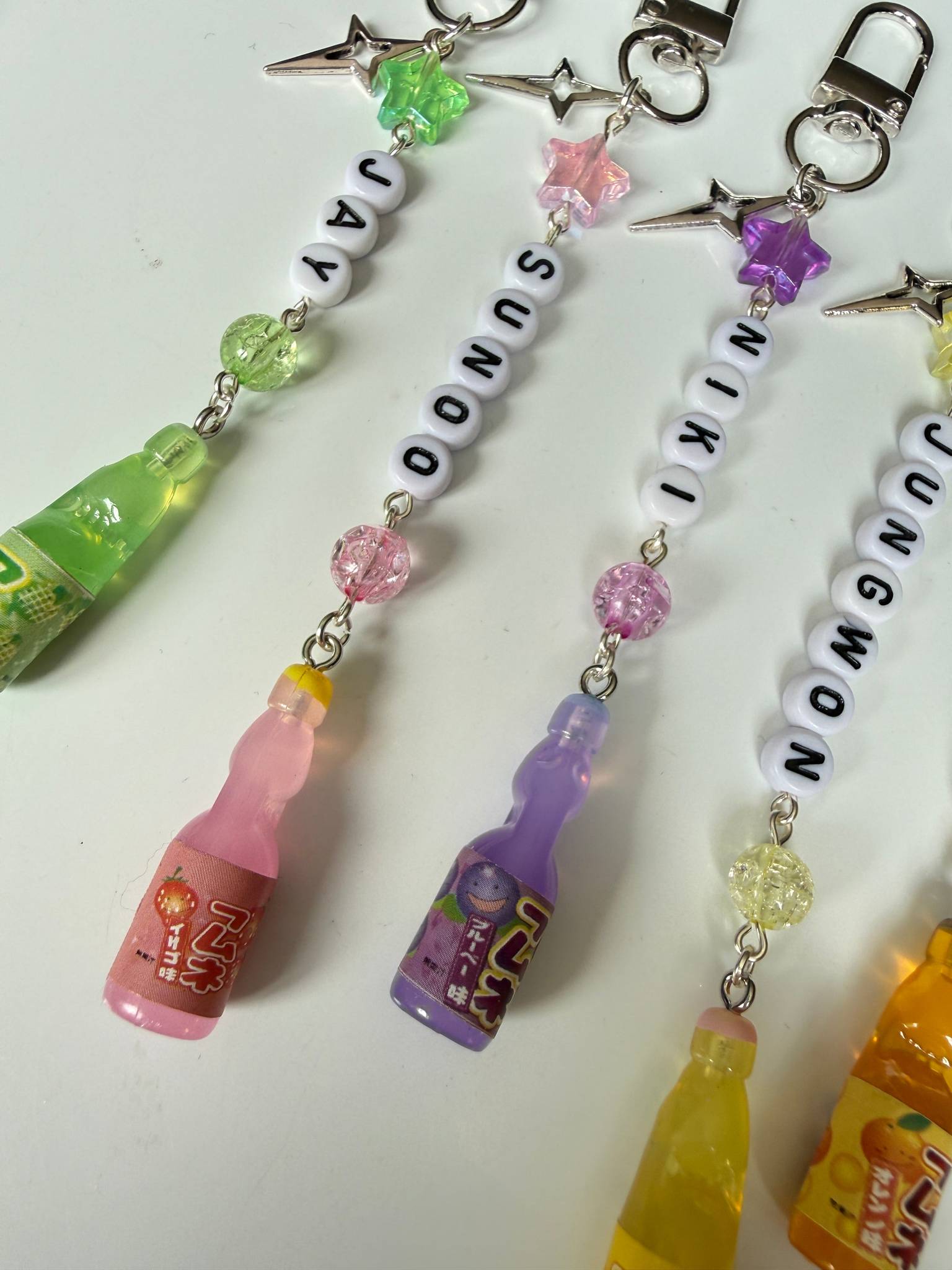ENHYPEN Ramune Name Keychain – Fan Made K-Pop Charm Beadsbylillixx