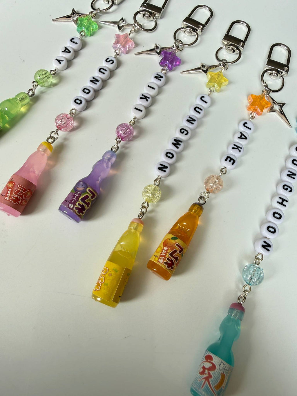 ENHYPEN Ramune Name Keychain – Fan Made K-Pop Charm Beadsbylillixx