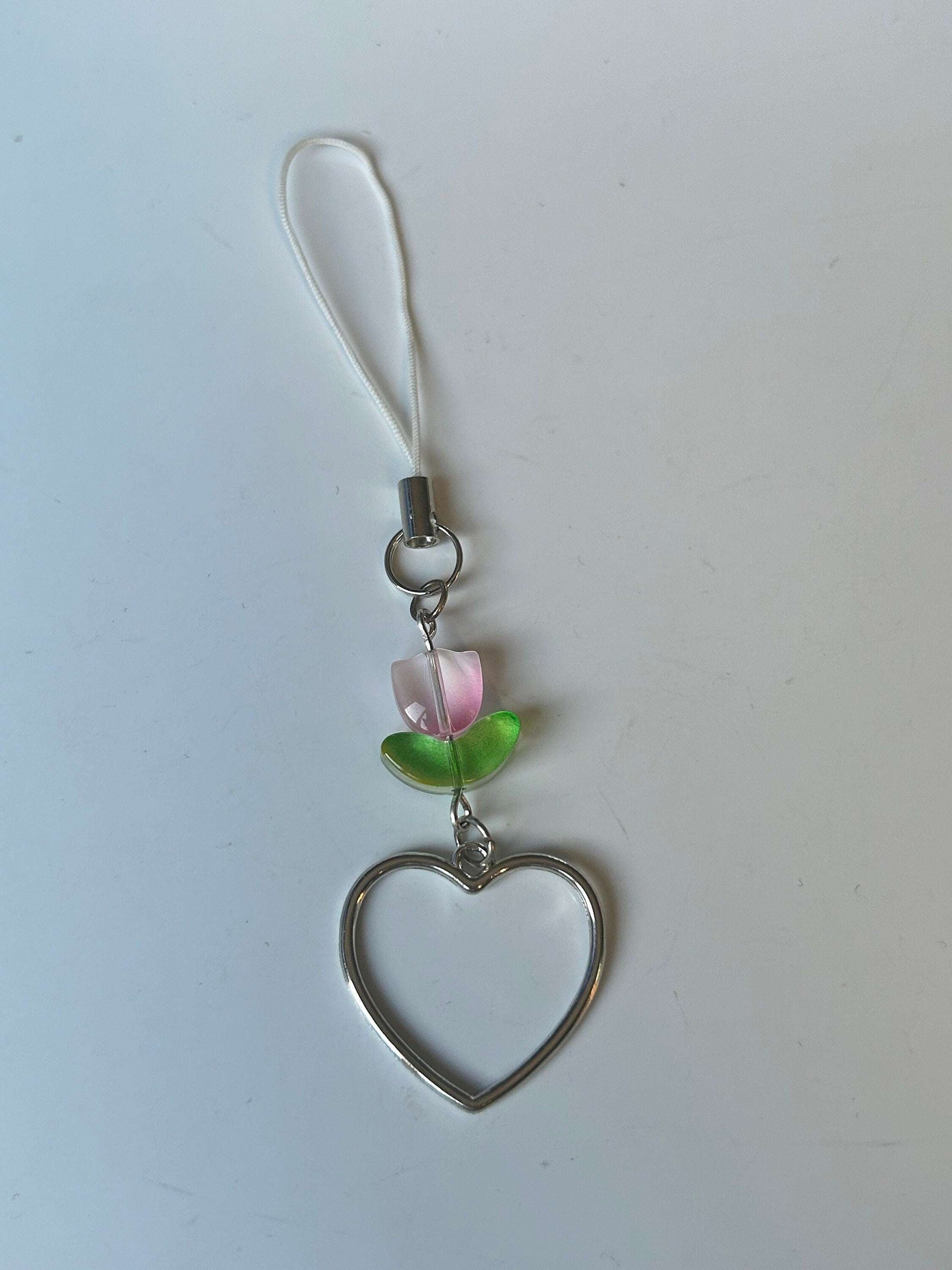 HANDMADE Cute Coquette Phone Charms Tulip