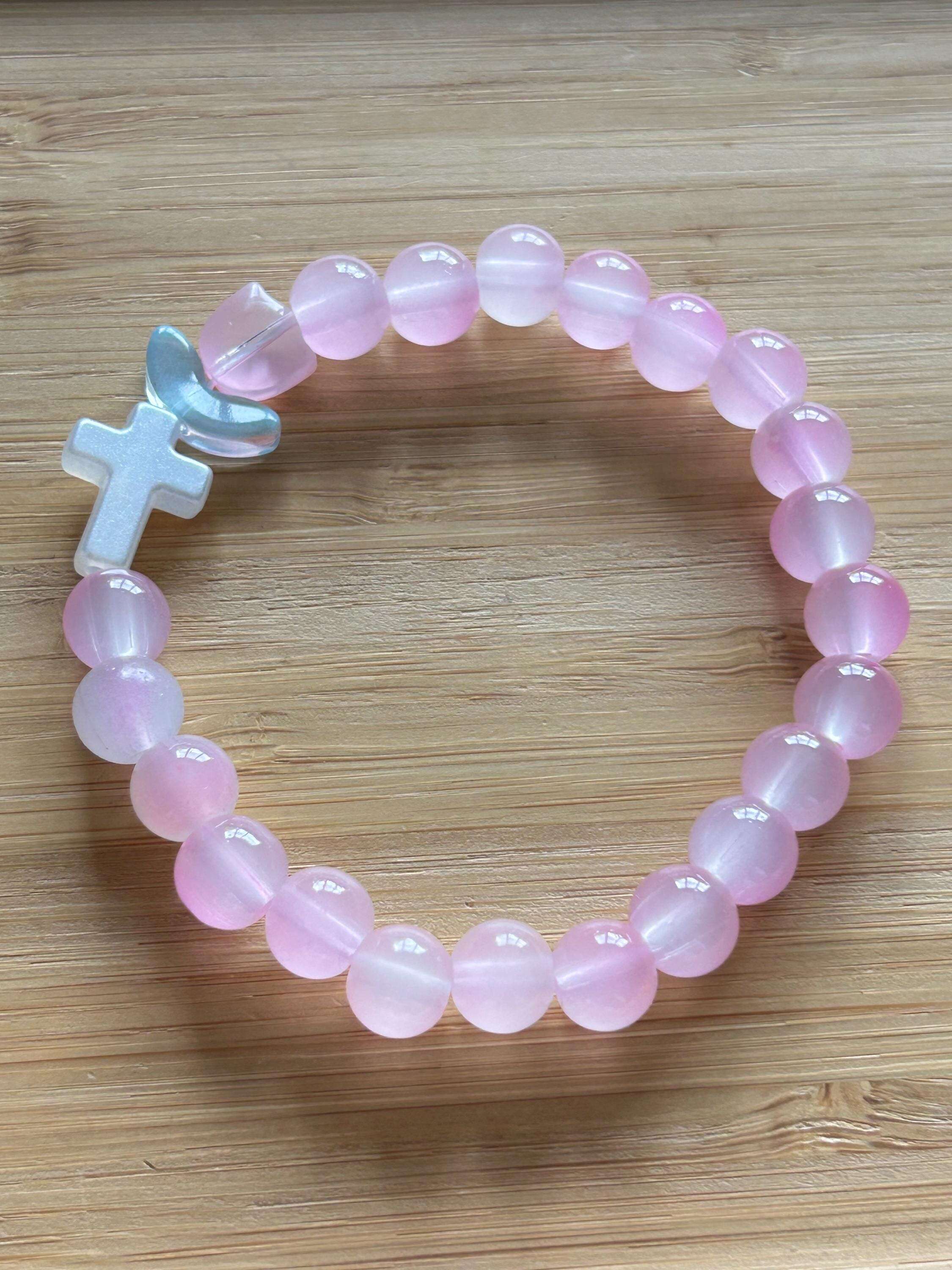 Handmade Beautiful Coquette Tulip Bead Bracelets Pink