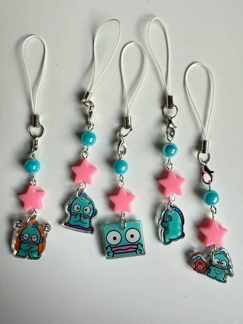 Handmade Acrylic Hangyodon Phone Charm Beadsbylillixx