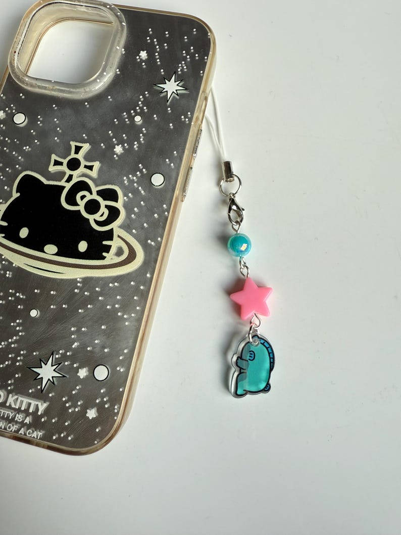 Handmade Acrylic Hangyodon Phone Charm Beadsbylillixx