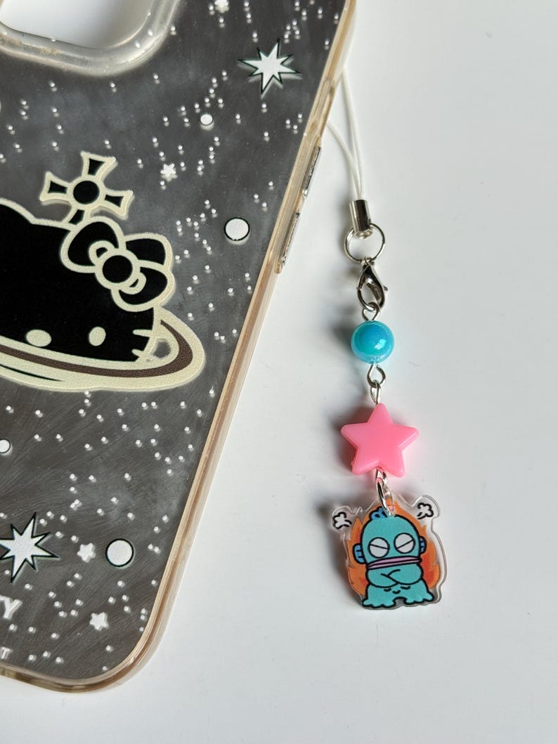 Handmade Acrylic Hangyodon Phone Charm Beadsbylillixx