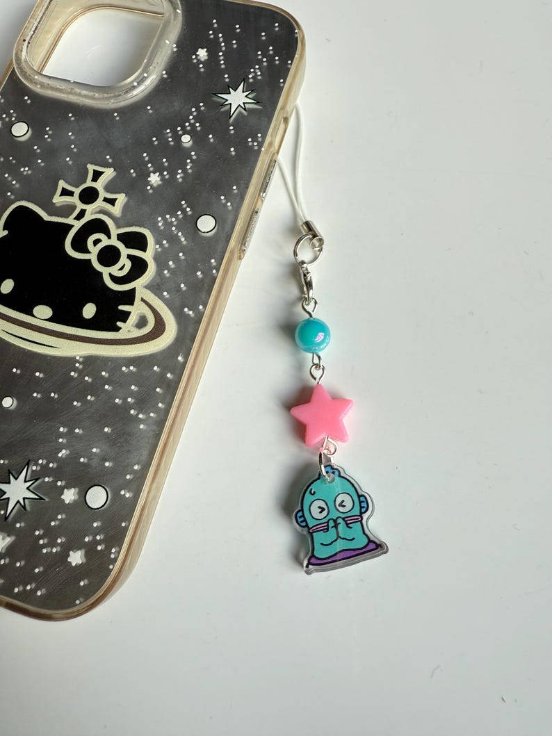 Handmade Acrylic Hangyodon Phone Charm Beadsbylillixx