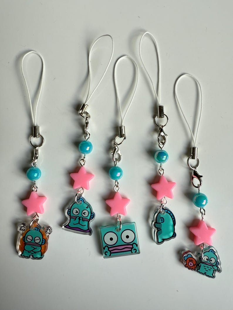 Handmade Acrylic Hangyodon Phone Charm Beadsbylillixx