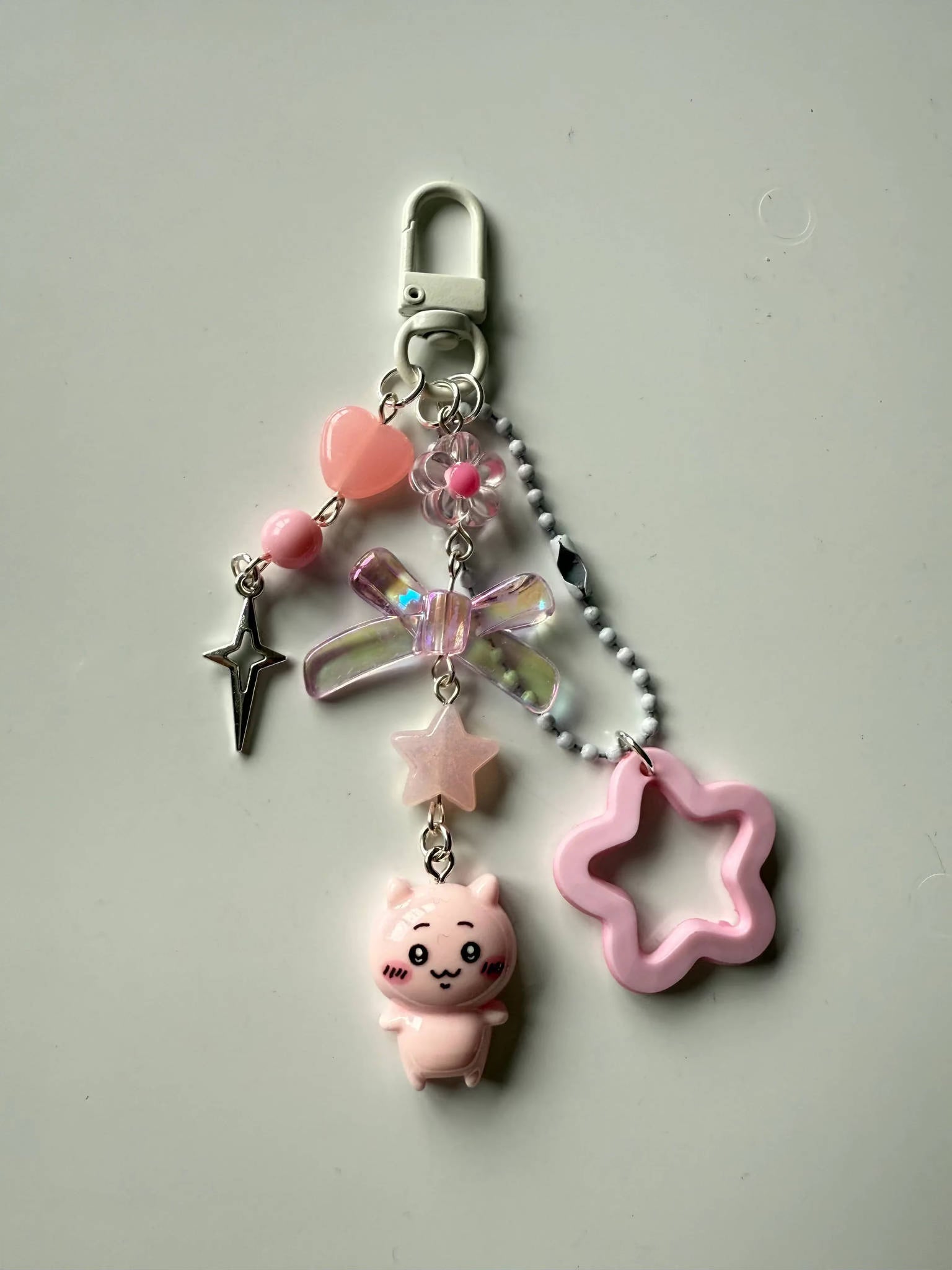 Handmade Chiikawa Beaded Keychain: Kawaii Keychain Beadsbylillixx