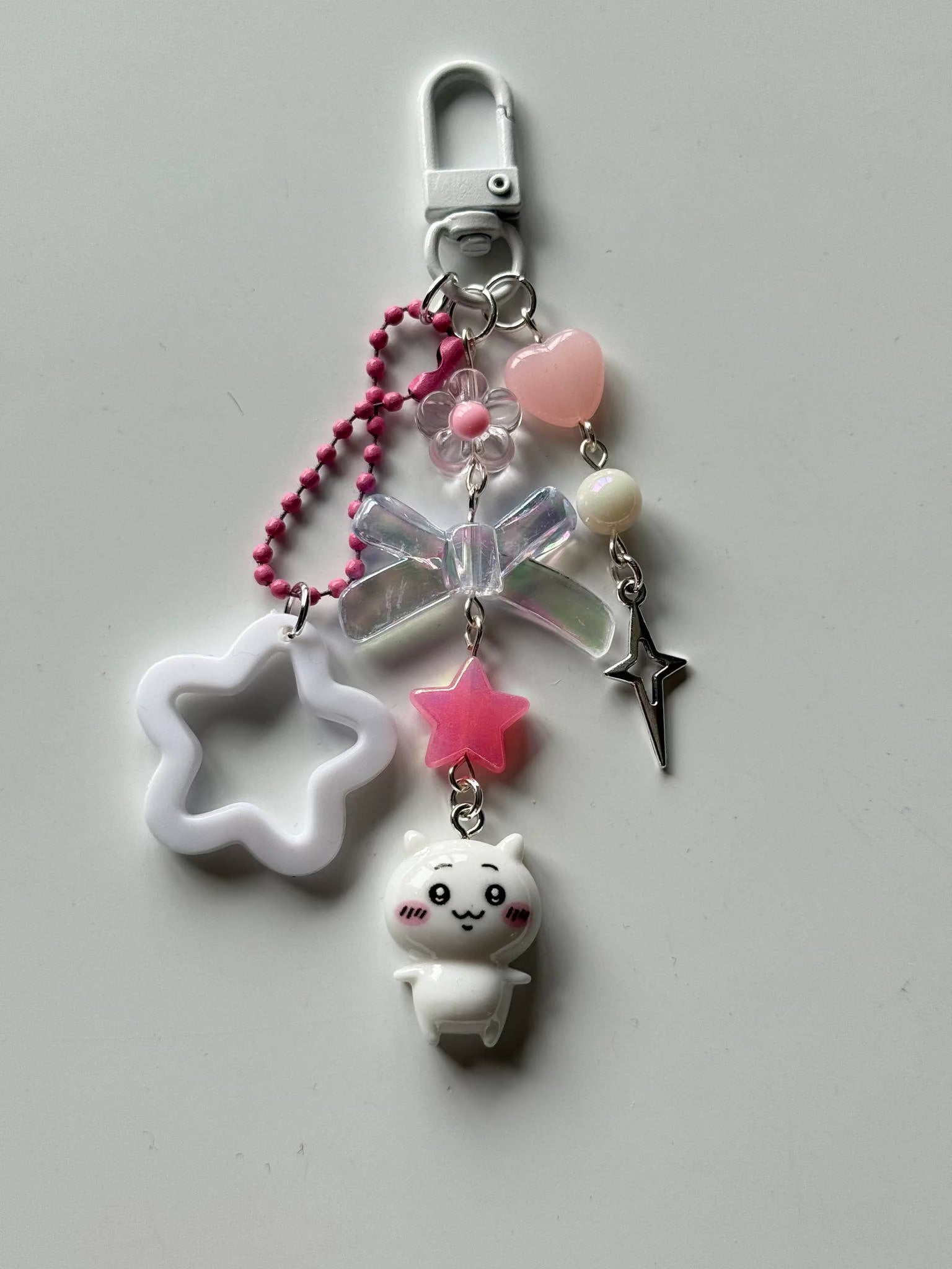 Handmade Chiikawa Beaded Keychain: Kawaii Keychain Beadsbylillixx