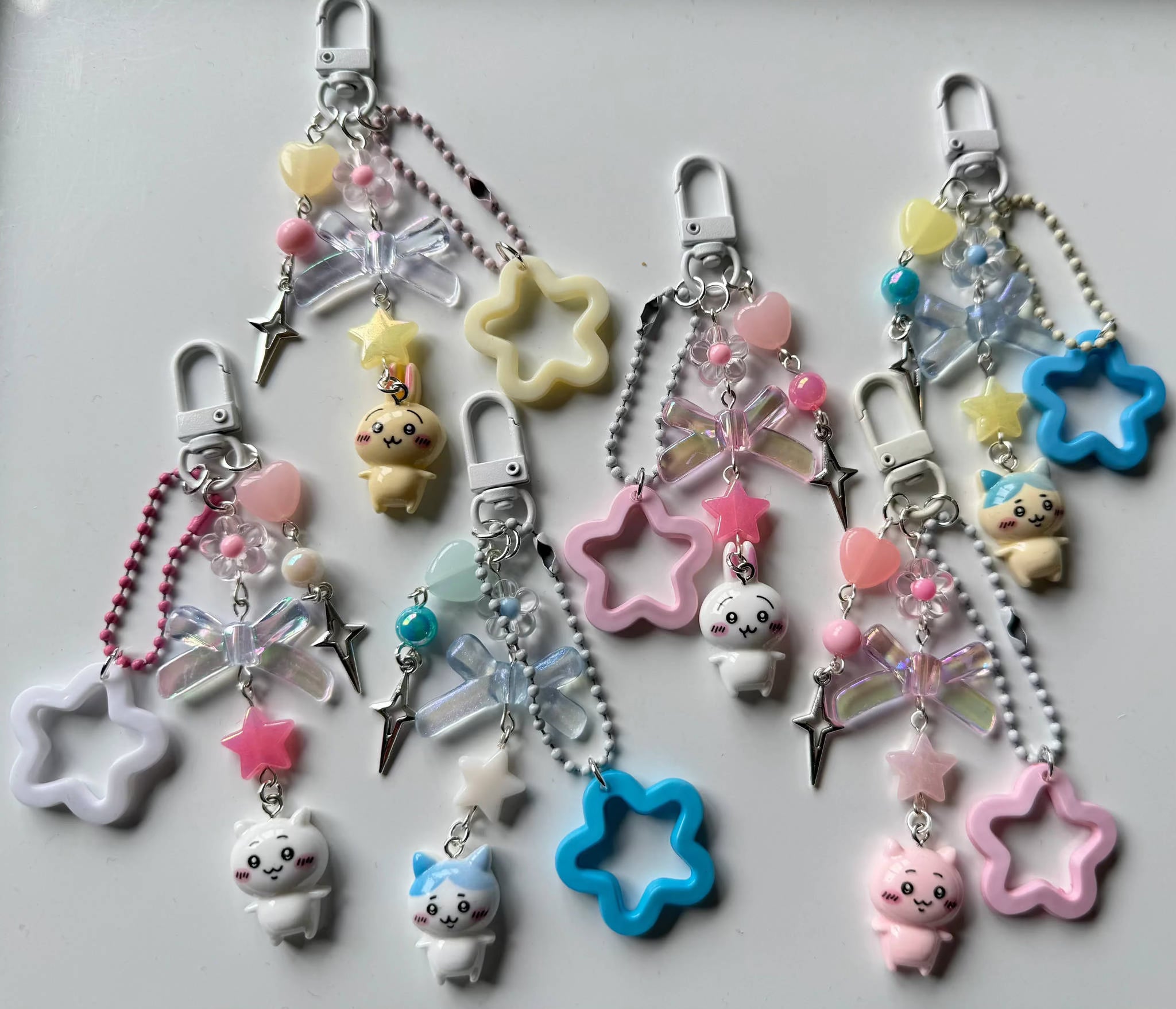 Handmade Chiikawa Beaded Keychain: Kawaii Keychain Beadsbylillixx