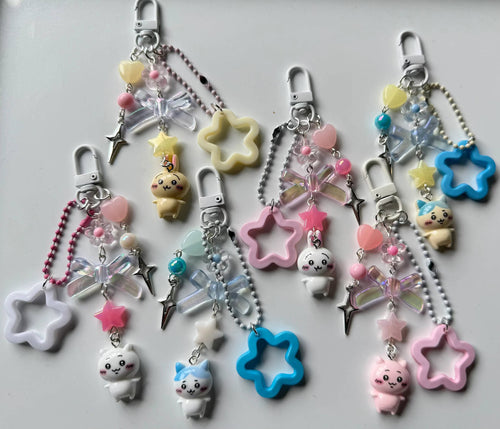 Handmade Chiikawa Beaded Keychain: Kawaii Keychain Beadsbylillixx