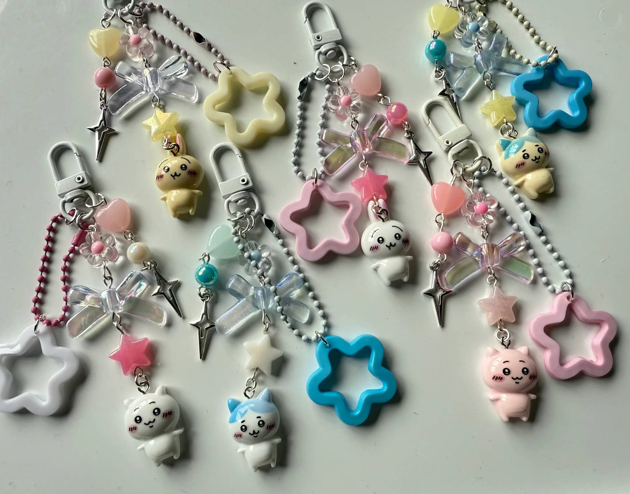 Handmade Chiikawa Beaded Keychain: Kawaii Keychain Beadsbylillixx