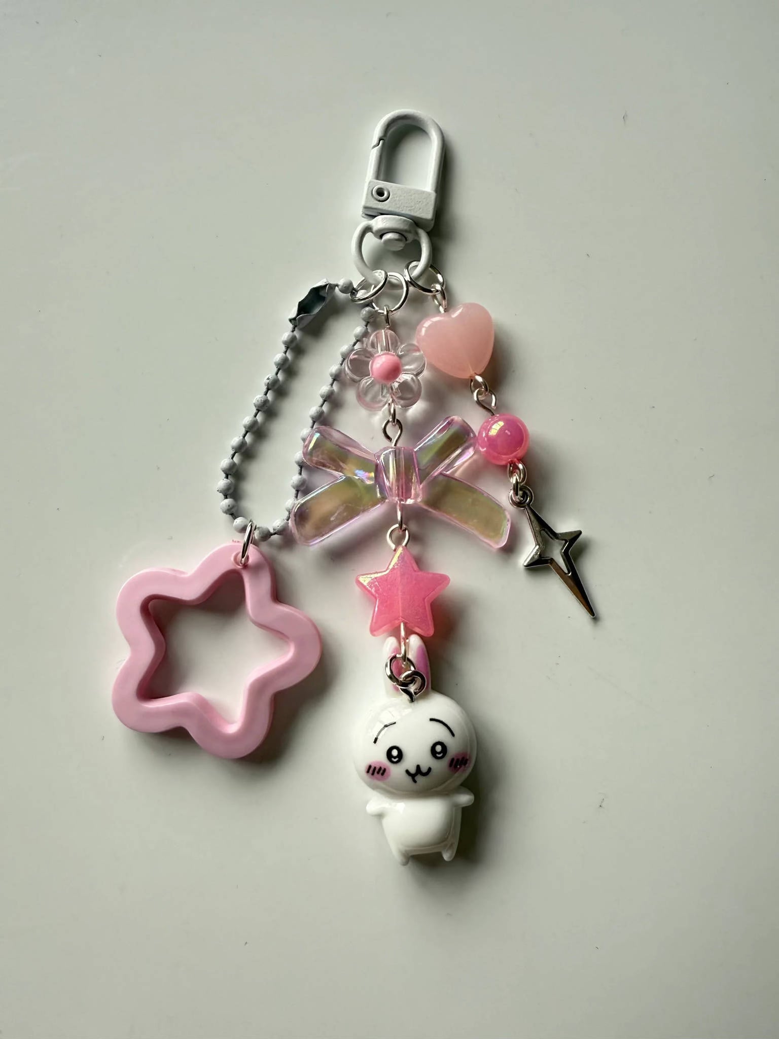 Handmade Chiikawa Beaded Keychain: Kawaii Keychain Beadsbylillixx