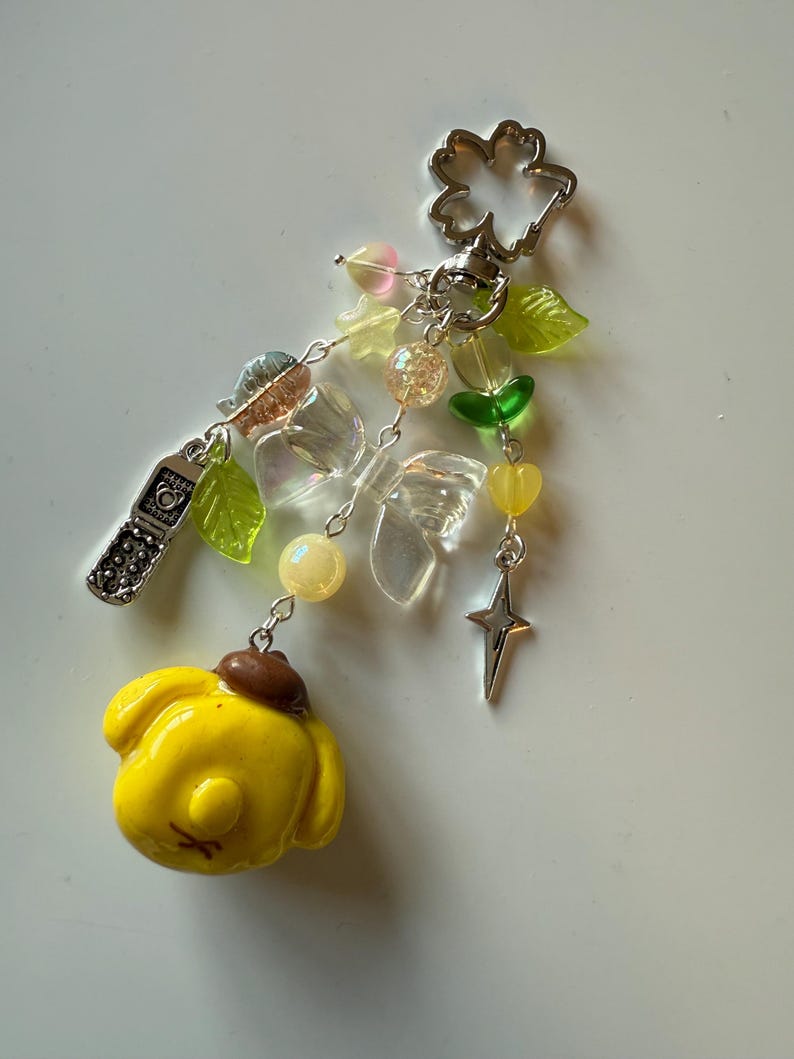 Handmade Clay Pompompurin inspired keychain Beadsbylillixx