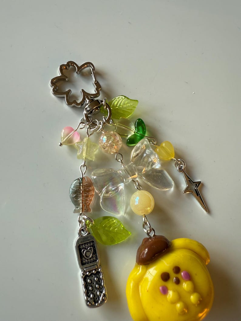 Handmade Clay Pompompurin inspired keychain Beadsbylillixx