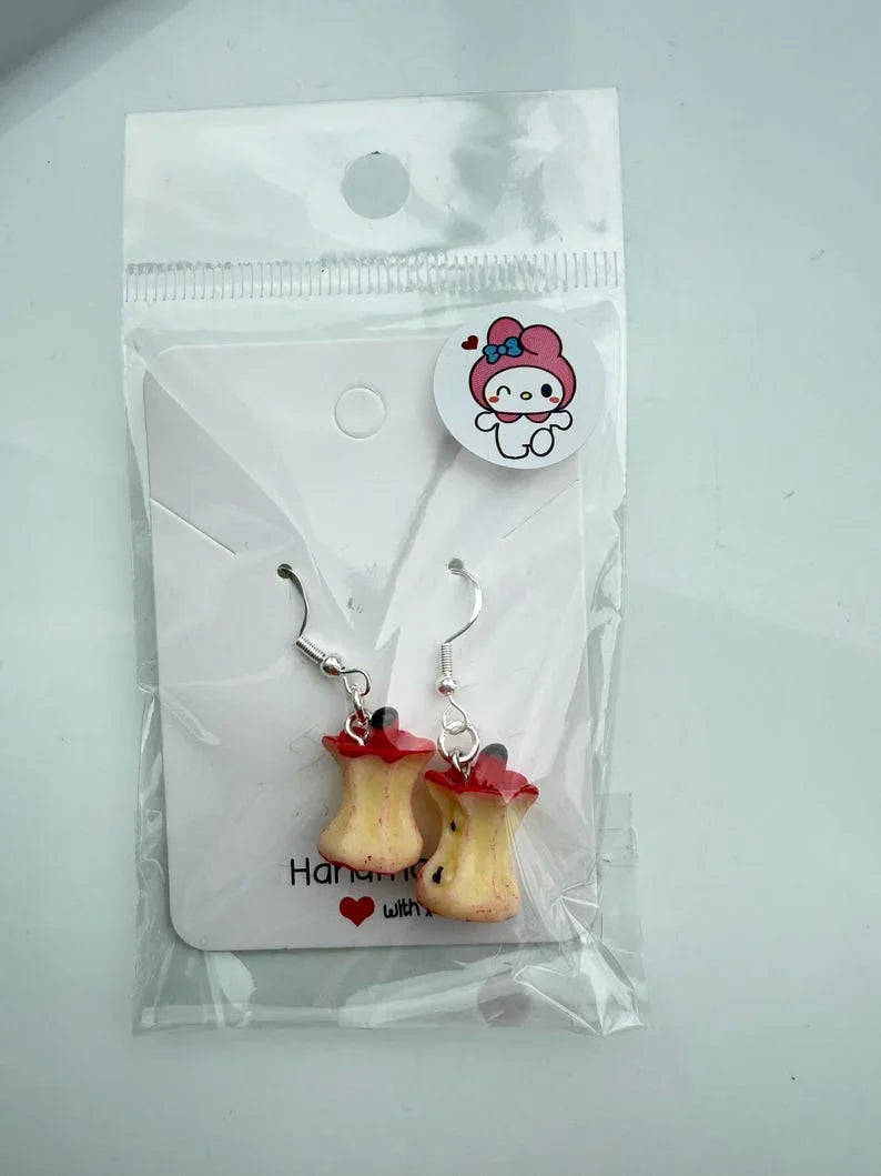 Handmade Cute Apple Sterling Silver Earrings Beadsbylillixx