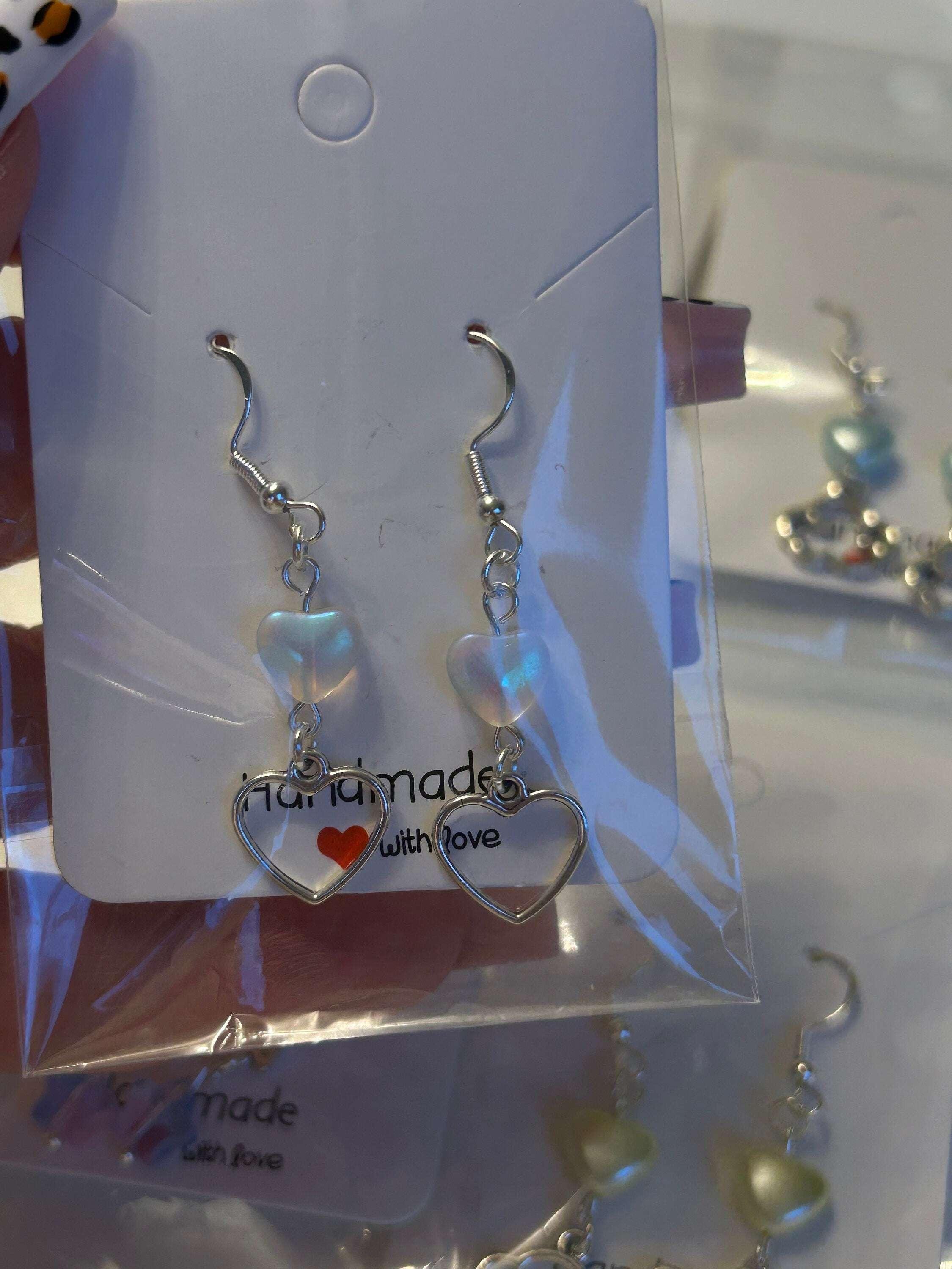 Handmade Cute Coquette Sterling Silver Clouds and Stars Earrings - Beadsbylillixx