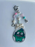 Handmade Cute Hand Drawn Shrinky Dink Hangyodon Inspired Keychain Beadsbylillixx