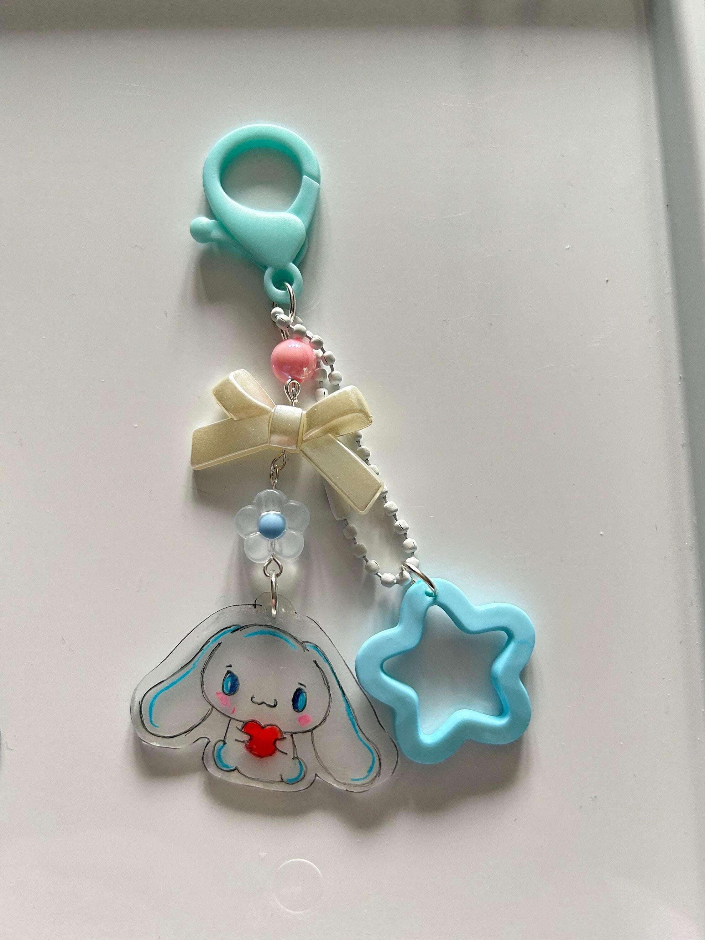HANDMADE Cute Hand Drawn Shrinky Dink Sanrio Themed Keychains - Beadsbylillixx