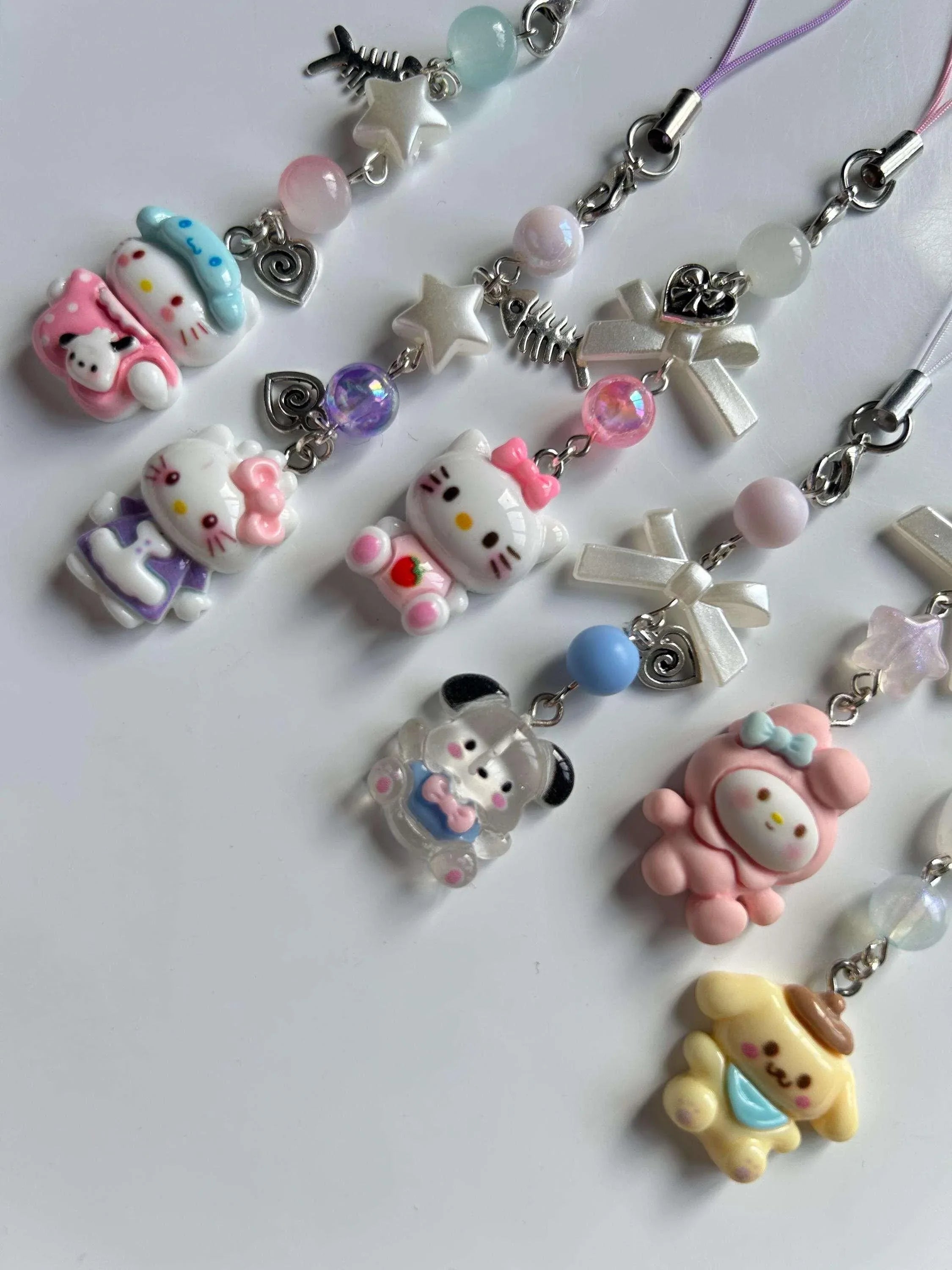 HANDMADE Cute Hello Kitty and Friends Inspired Phone Charms - Beadsbylillixx
