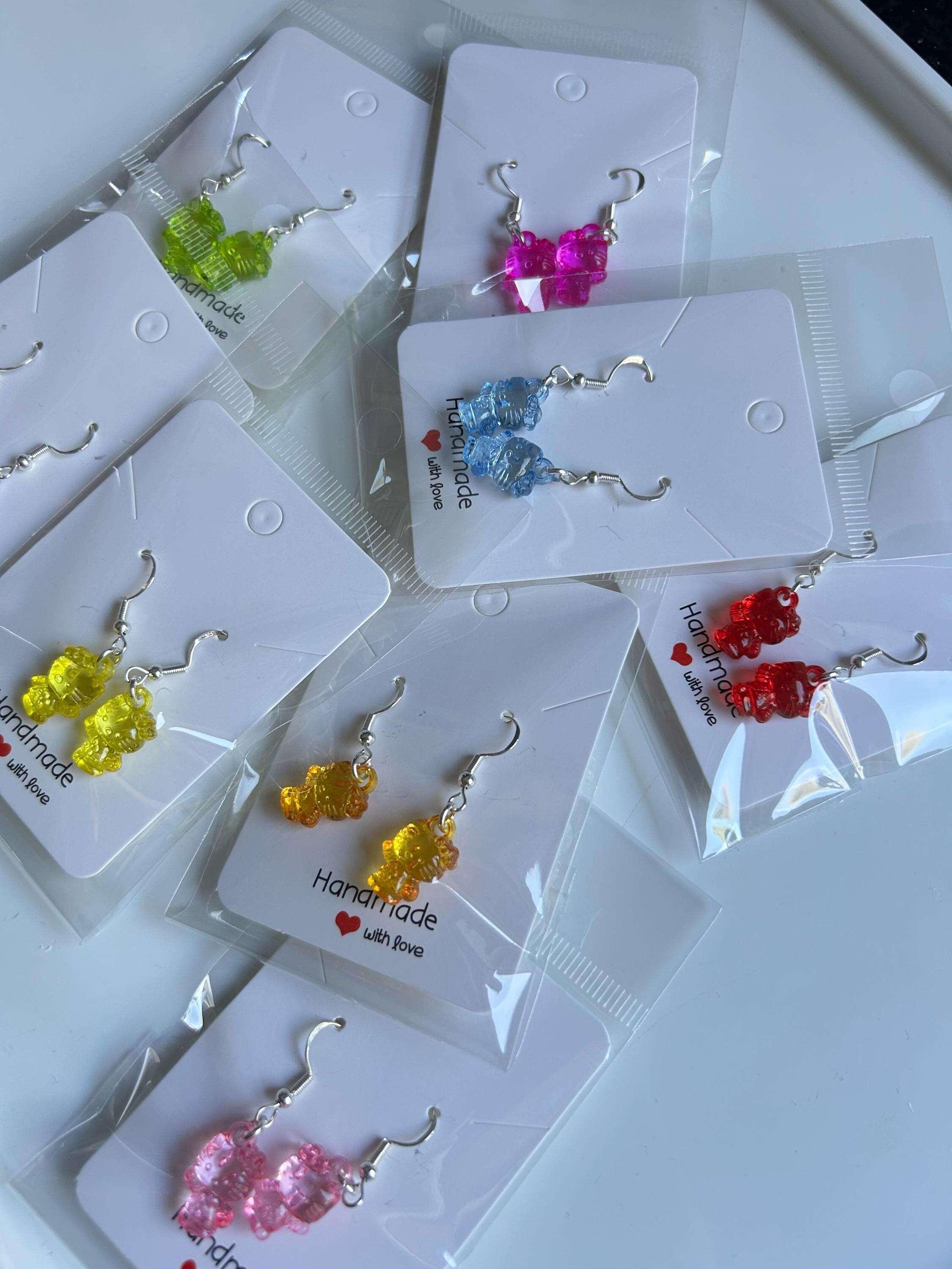 Handmade Cute Hello kitty Themed Sterling Silver Earrings - Beadsbylillixx