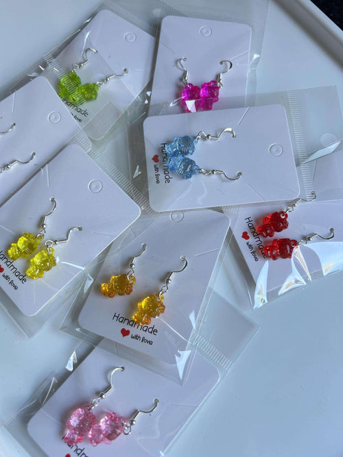 Handmade Cute Hello kitty Themed Sterling Silver Earrings - Beadsbylillixx