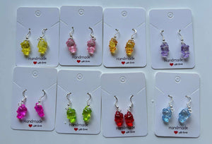 Handmade Cute Hello kitty Themed Sterling Silver Earrings