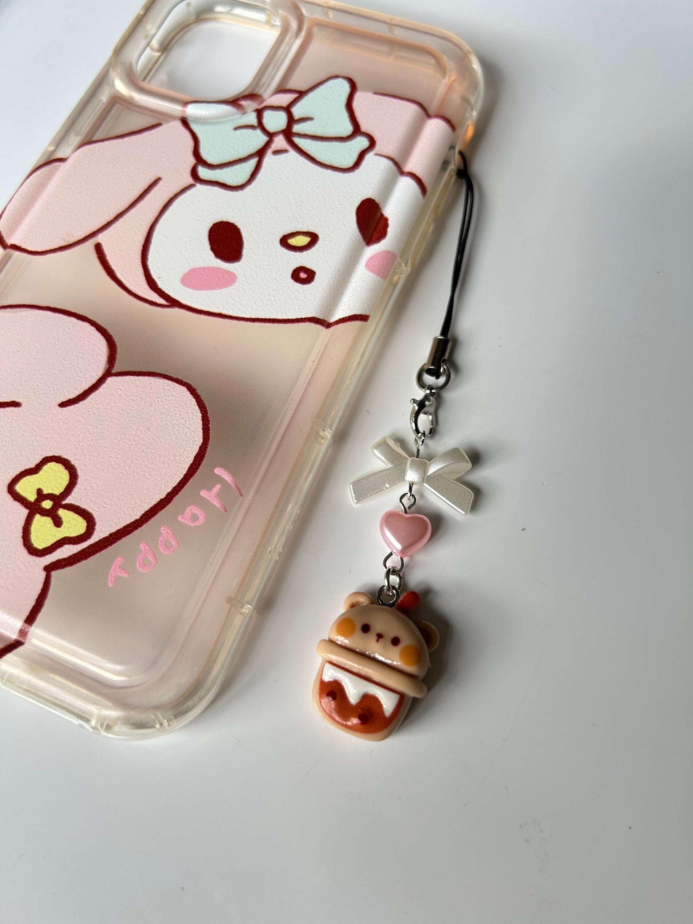 HANDMADE Cute Kawaii Boba Tea Bunny and Bears Phone Charms - Beadsbylillixx