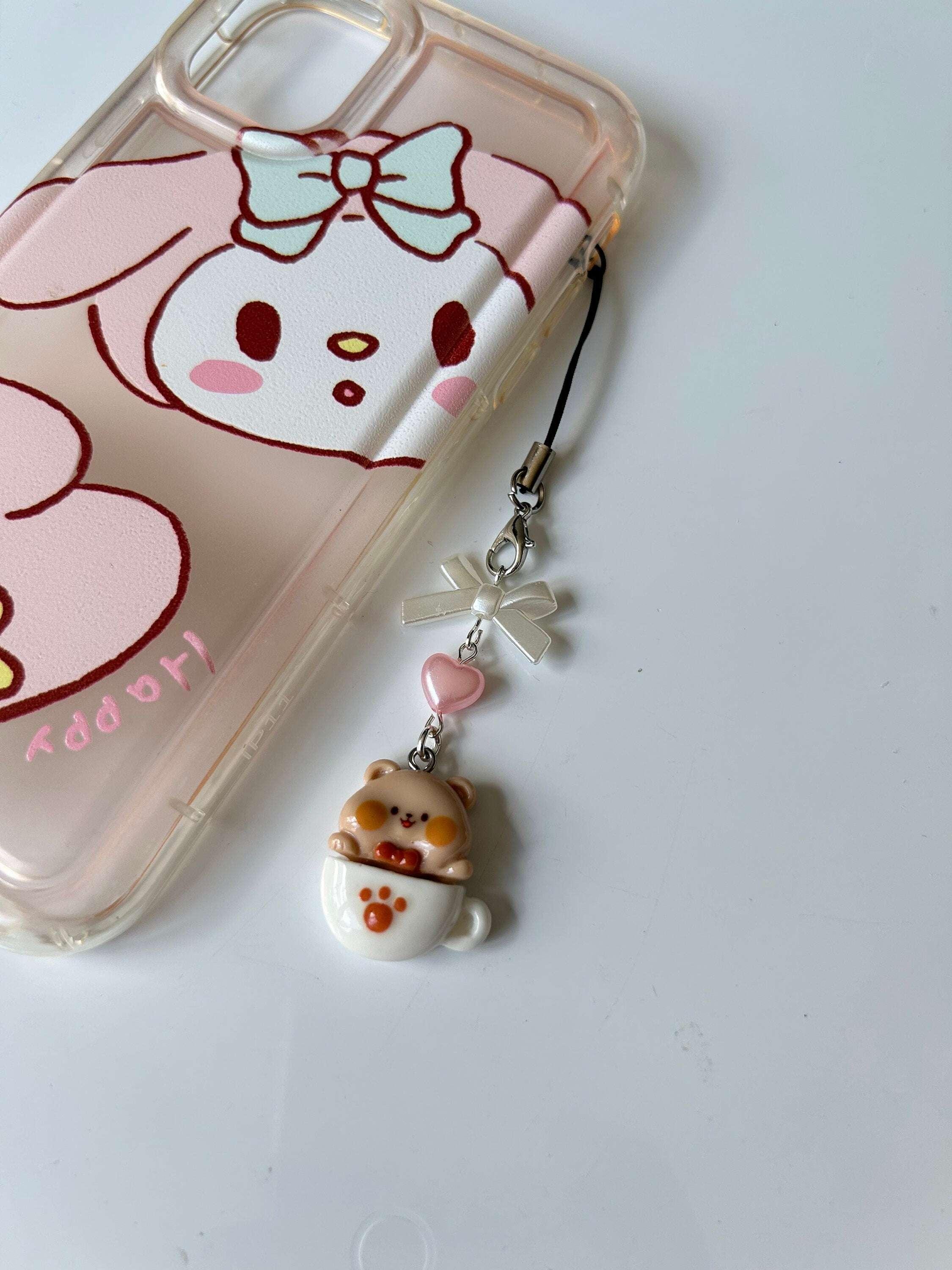 HANDMADE Cute Kawaii Boba Tea Bunny and Bears Phone Charms - Beadsbylillixx
