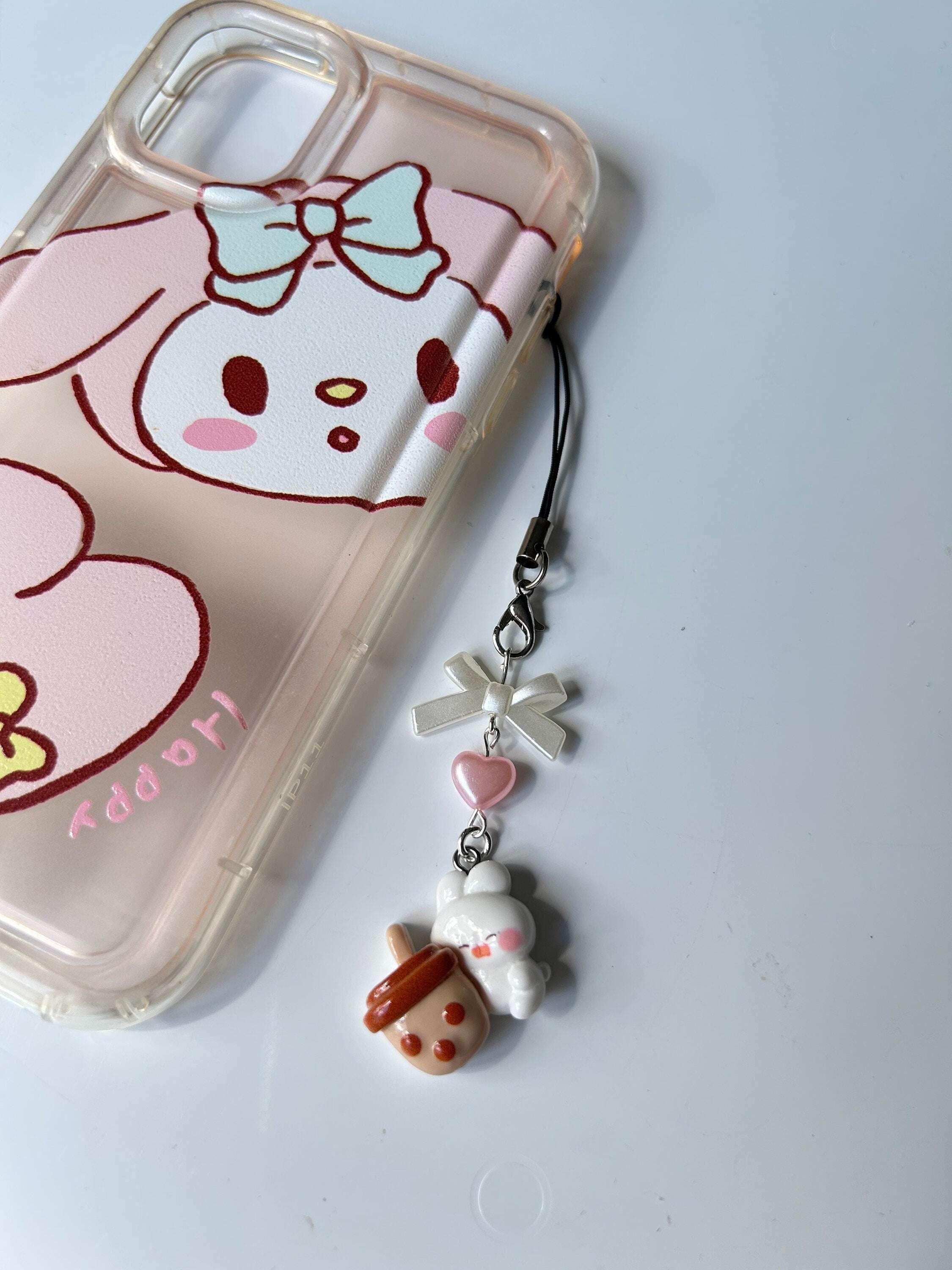 HANDMADE Cute Kawaii Boba Tea Bunny and Bears Phone Charms - Beadsbylillixx