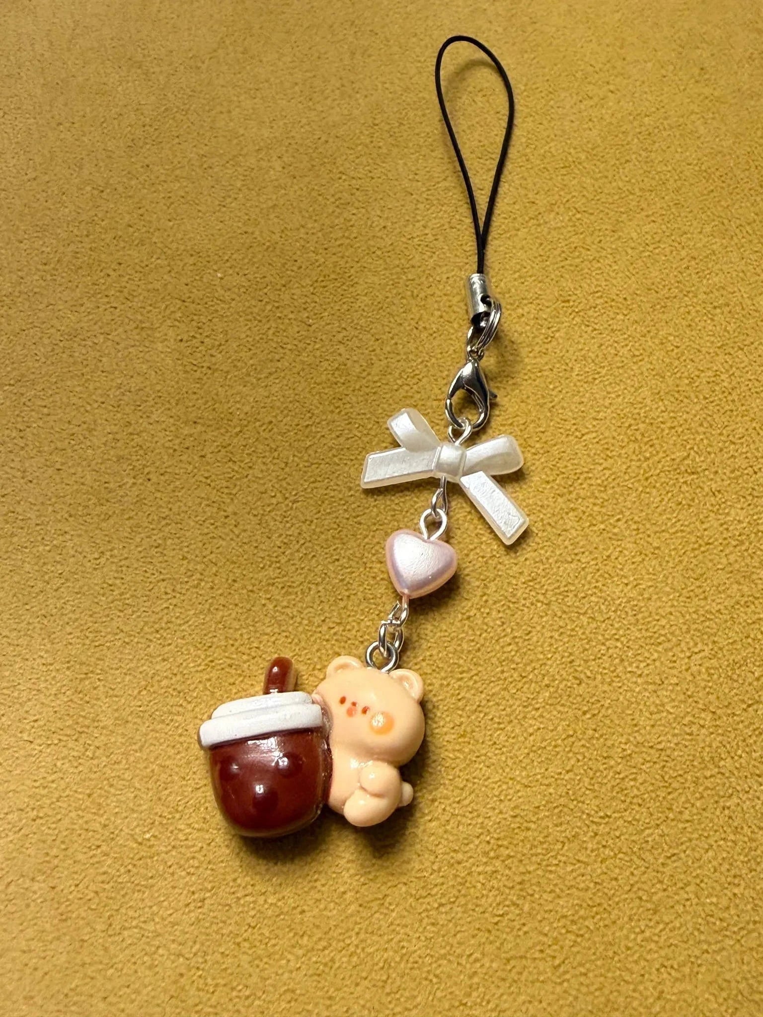Handmade Cute Kawaii Boba Tea Bunny and Bears Phone Charms Beadsbylillixx