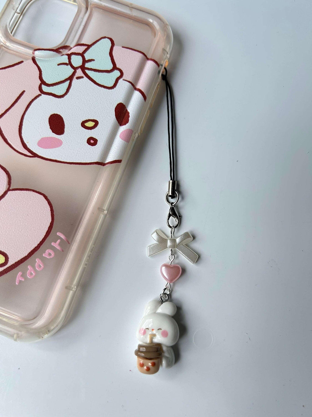 HANDMADE Cute Kawaii Boba Tea Bunny and Bears Phone Charms - Beadsbylillixx