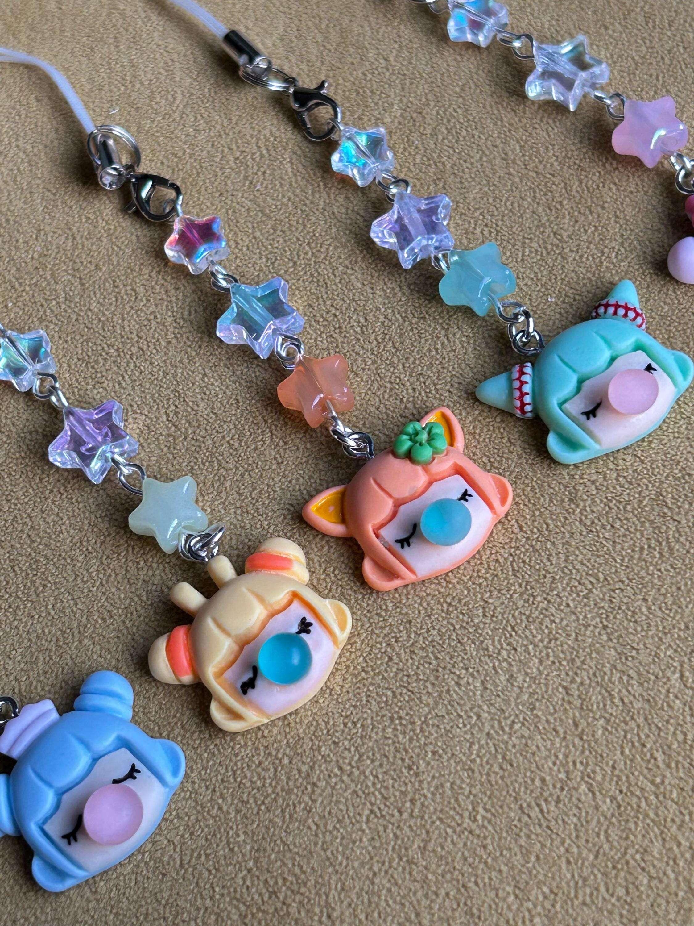 HANDMADE Cute Kawaii Bubblegum Girl Phone Charms - Beadsbylillixx
