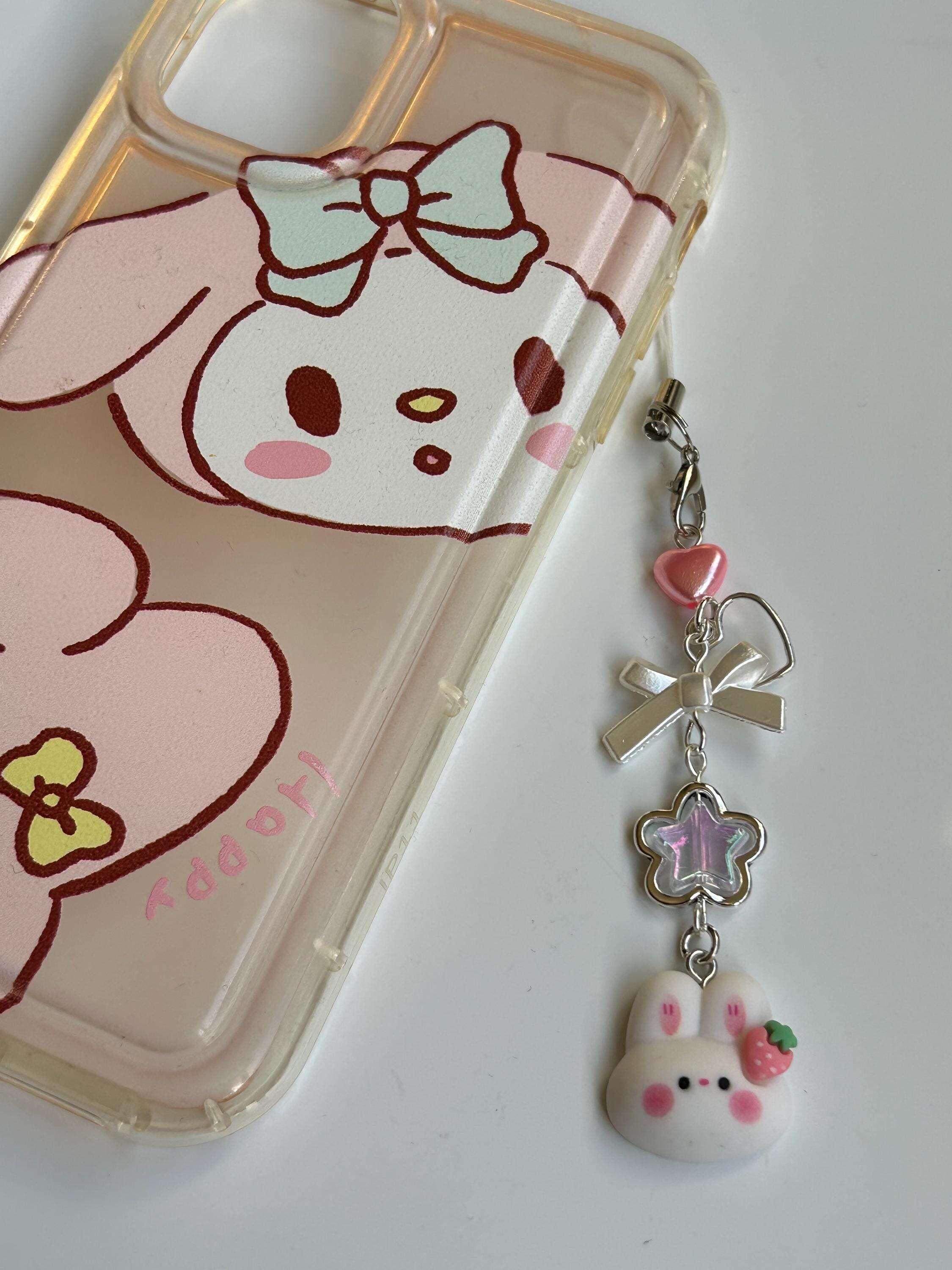 HANDMADE Cute Kawaii Bunny Phone Charms - Beadsbylillixx