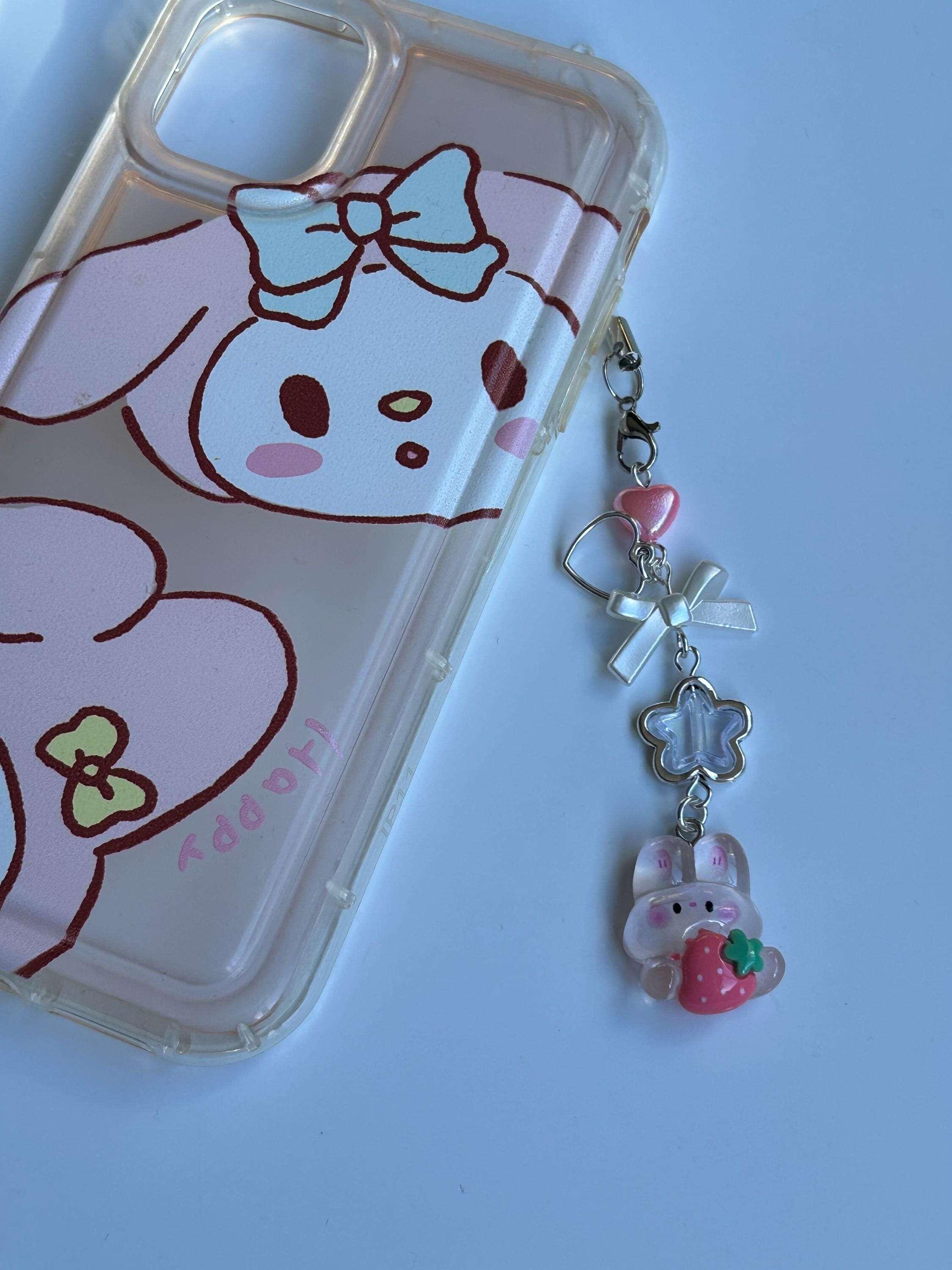 HANDMADE Cute Kawaii Bunny Phone Charms - Beadsbylillixx