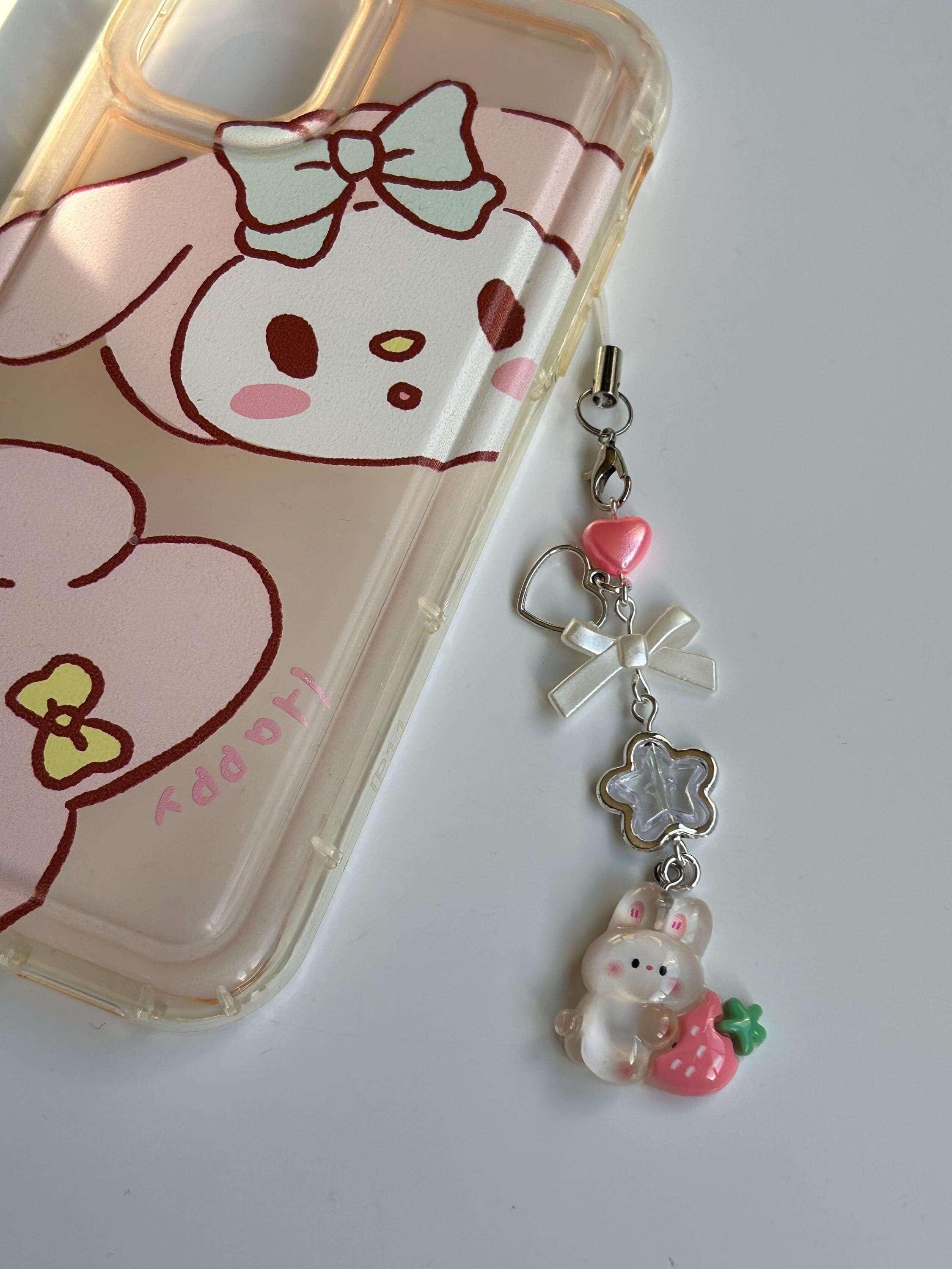 HANDMADE Cute Kawaii Bunny Phone Charms - Beadsbylillixx