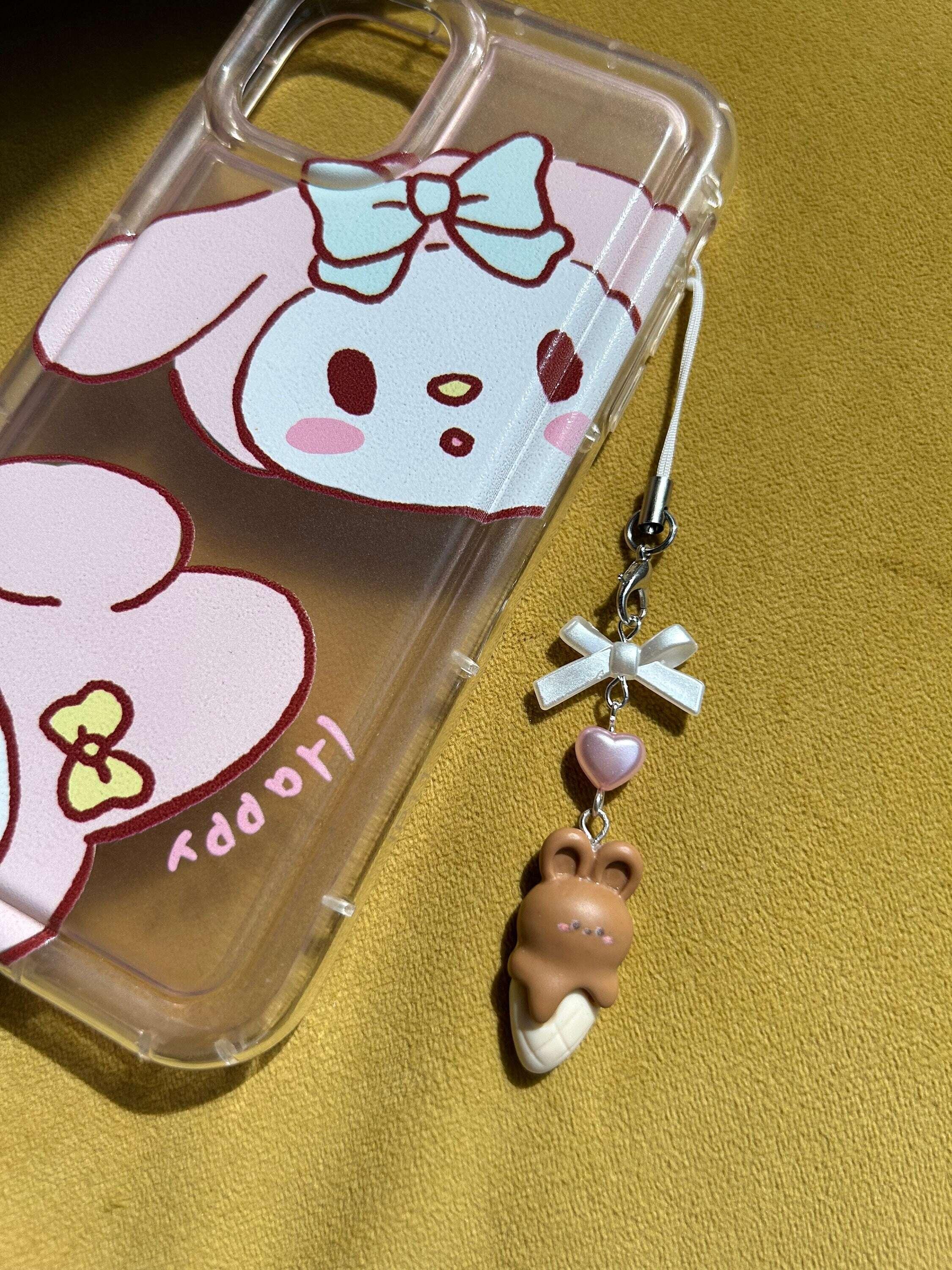 HANDMADE Cute Kawaii Choco Bunny and Bear Ice Cream Phone Charms - Beadsbylillixx