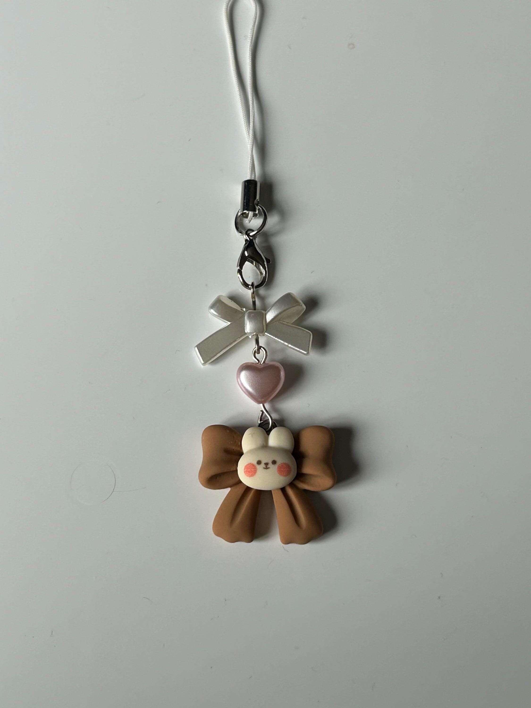 HANDMADE Cute Kawaii Choco Bunny and Bears Phone Charms - Beadsbylillixx