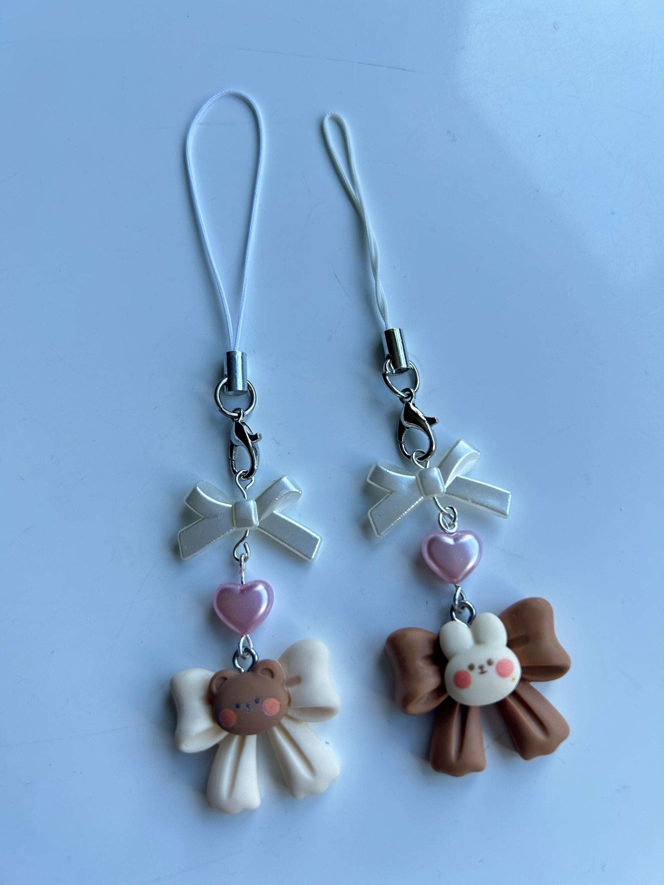 HANDMADE Cute Kawaii Choco Bunny and Bears Phone Charms - Beadsbylillixx