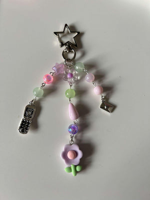 Handmade Cute Kawaii Lilac Flower Keychain