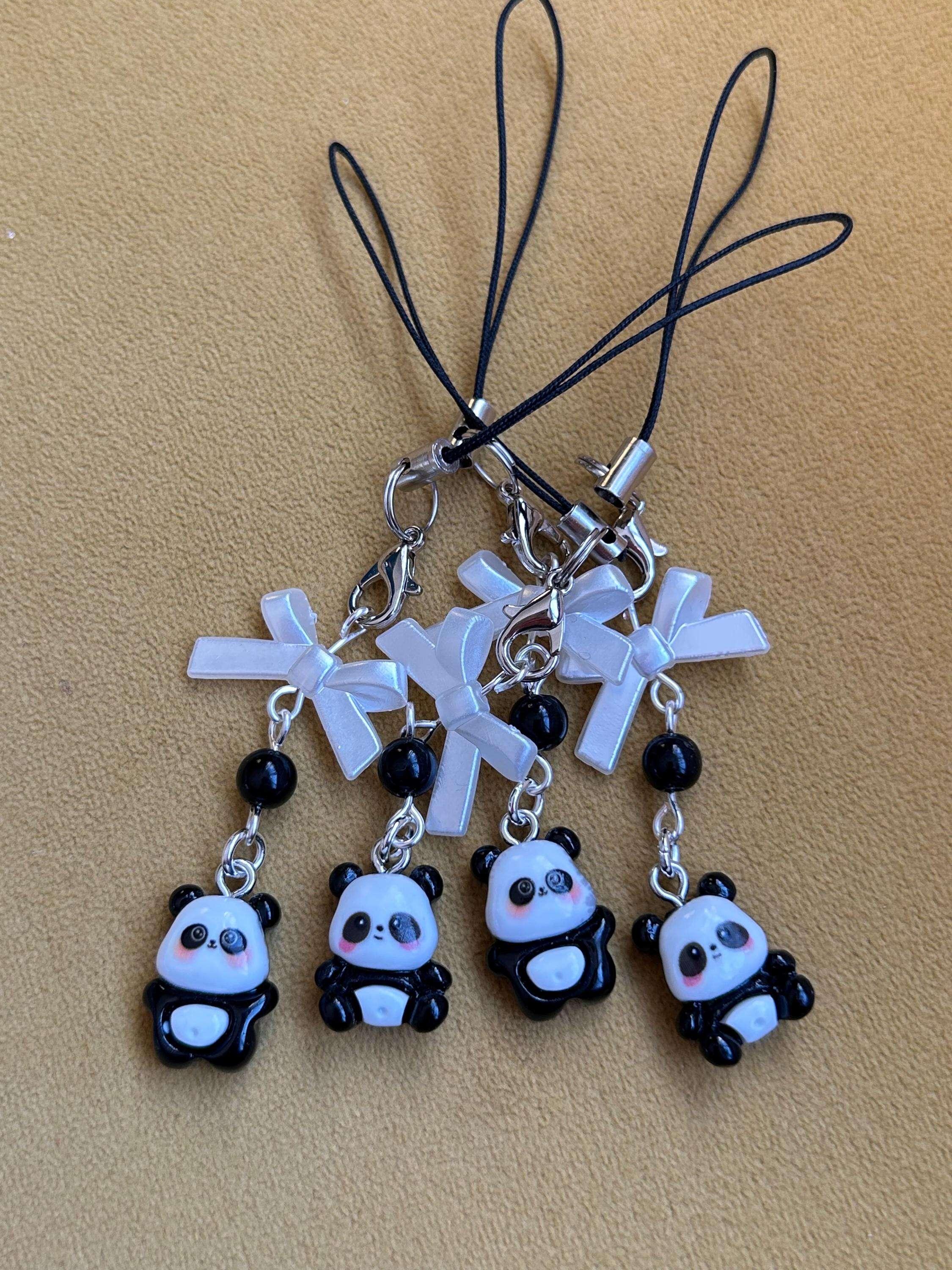 HANDMADE Cute Kawaii Panda Phone Charm - Beadsbylillixx