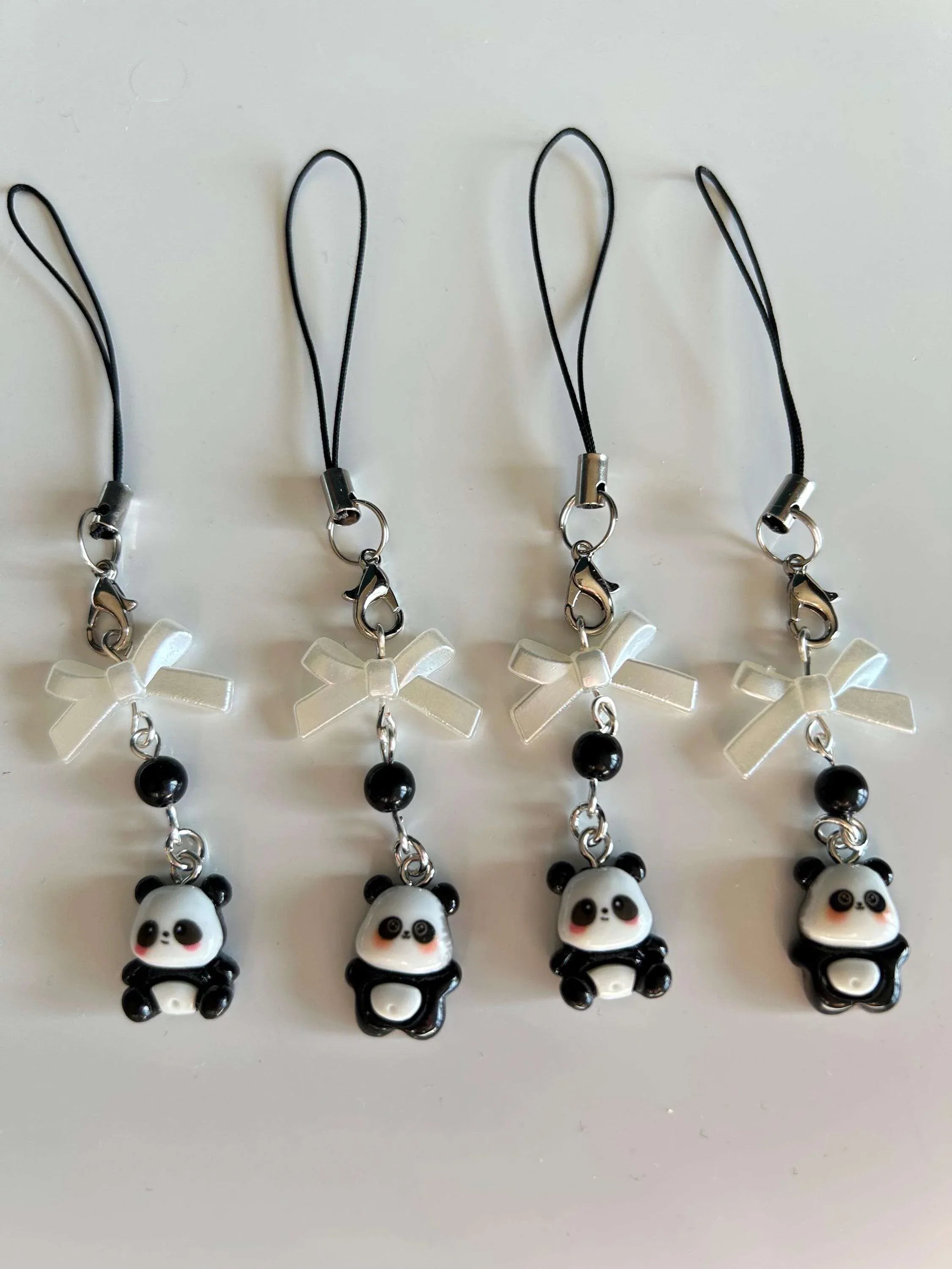 HANDMADE Cute Kawaii Panda Phone Charm - Beadsbylillixx