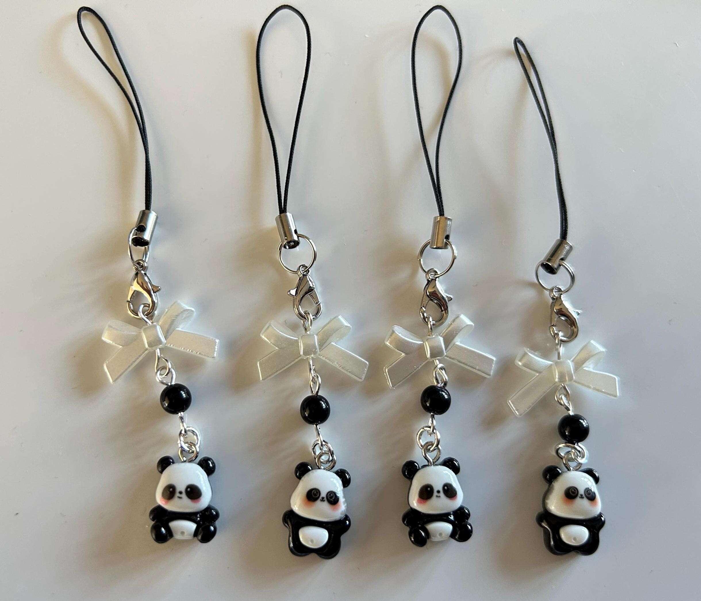 HANDMADE Cute Kawaii Panda Phone Charm - Beadsbylillixx