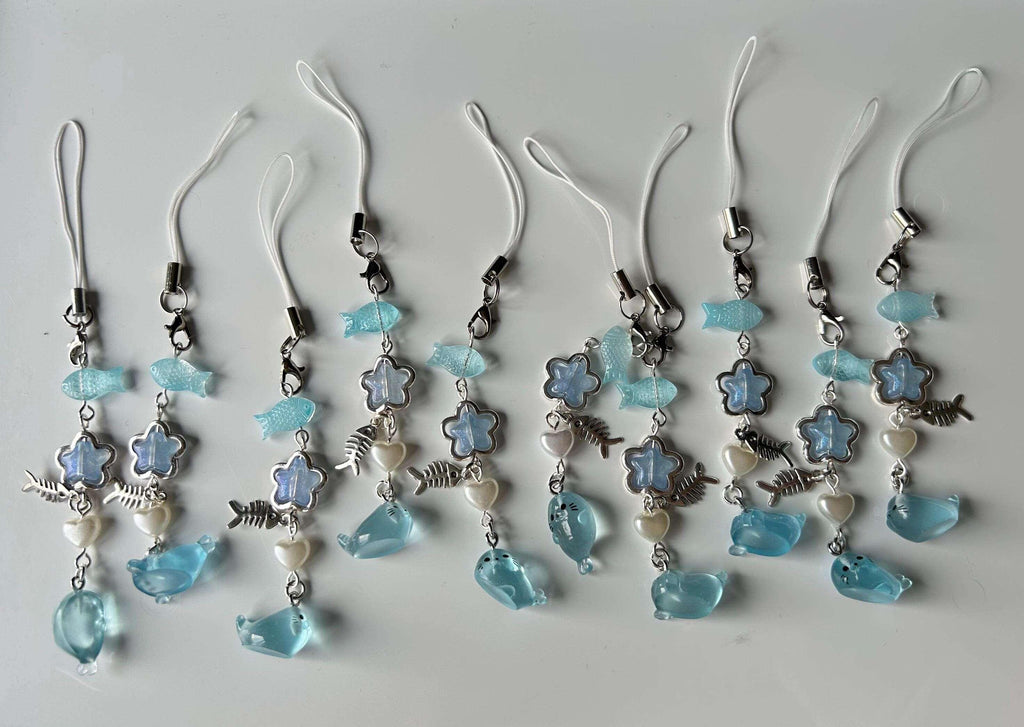 HANDMADE Cute Kawaii Seal Glow in the Dark Phone Charms - Beadsbylillixx