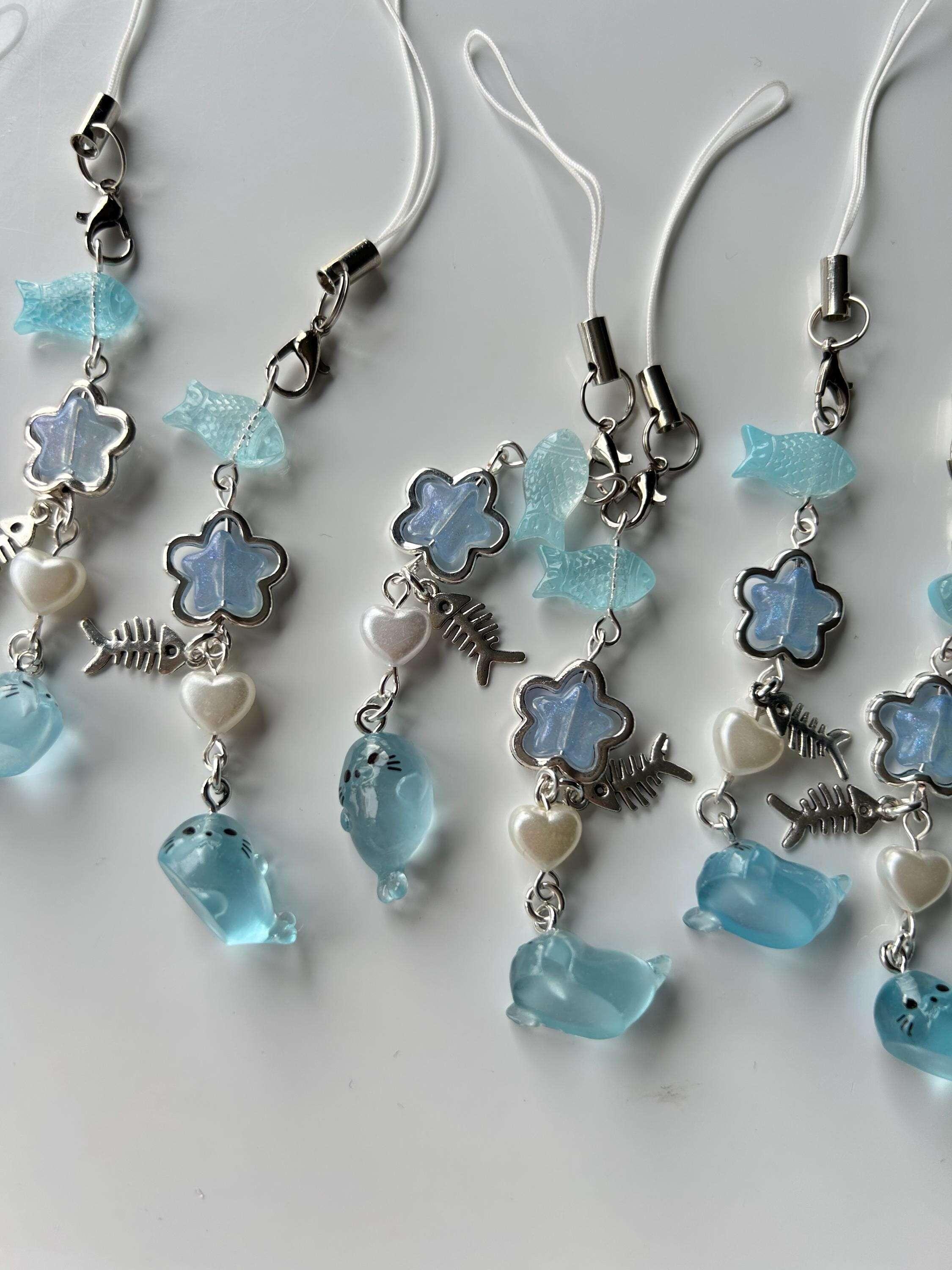 HANDMADE Cute Kawaii Seal Glow in the Dark Phone Charms - Beadsbylillixx
