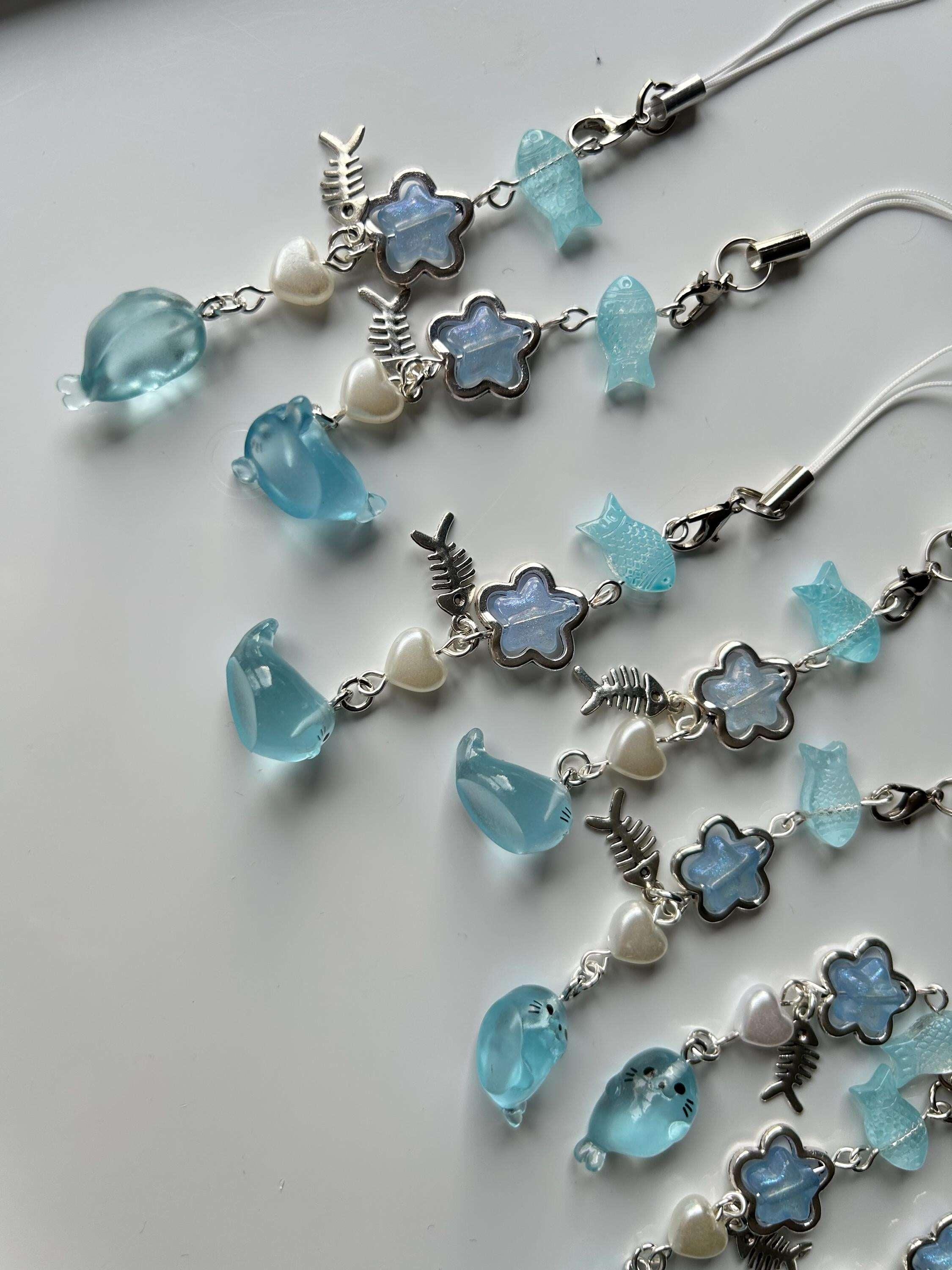 HANDMADE Cute Kawaii Seal Glow in the Dark Phone Charms - Beadsbylillixx