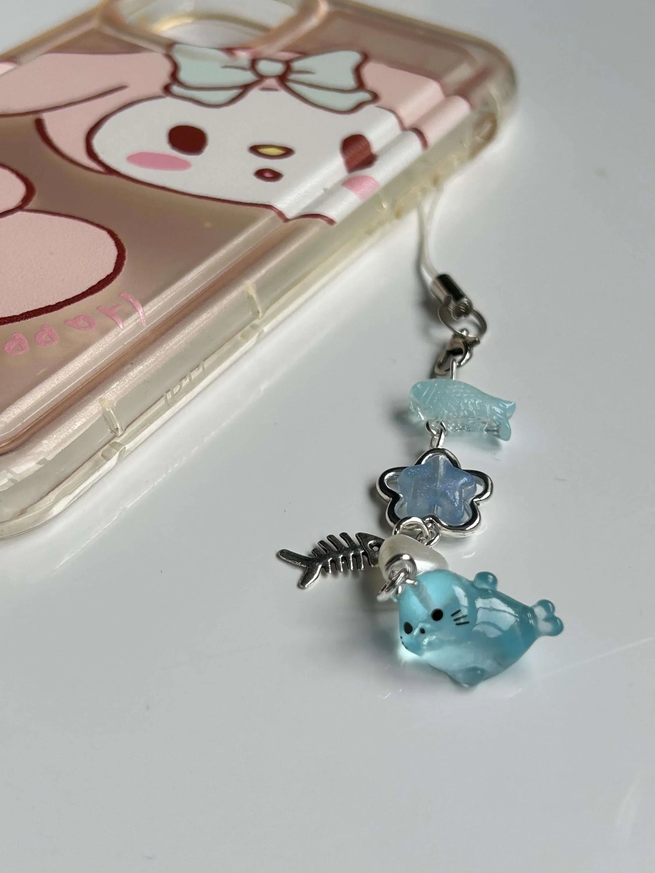 HANDMADE Cute Kawaii Seal Glow in the Dark Phone Charms - Beadsbylillixx