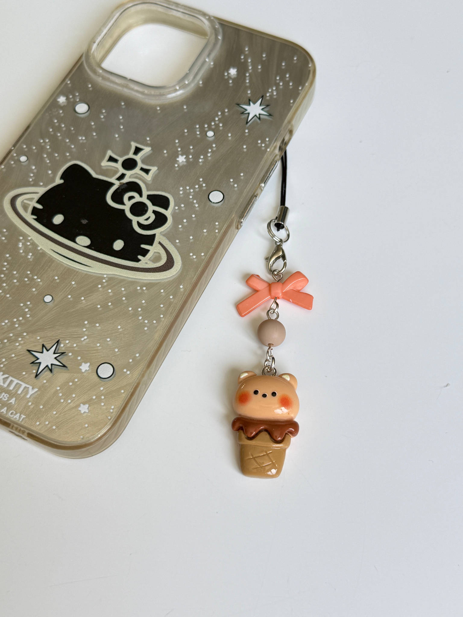 Handmade Cute Kawaii Snack Time bear Phone Charms Beadsbylillixx