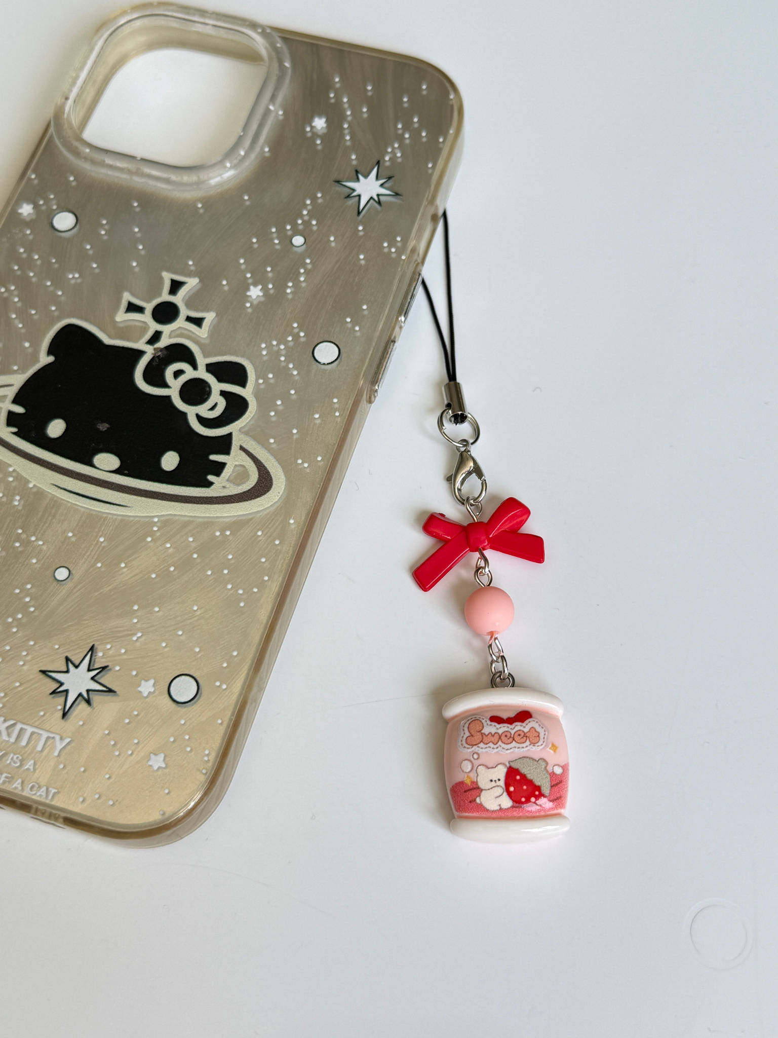 Handmade Cute Kawaii Snack Time bear Phone Charms Beadsbylillixx